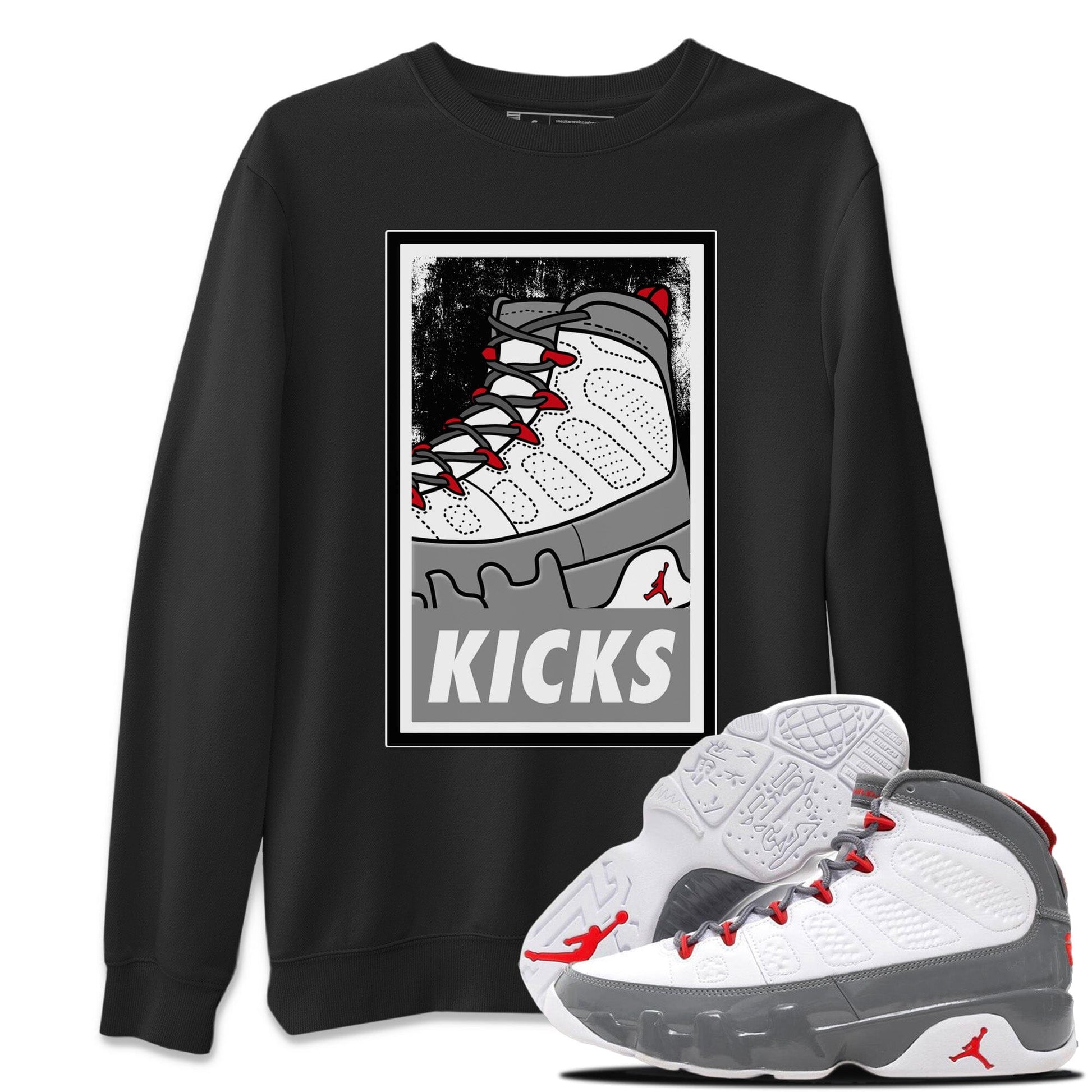 Jordan 9 Fire Red Sneaker Match Tees KICKS Sneaker Tees Jordan 9 Fire Red Sneaker Release Tees Unisex Shirts