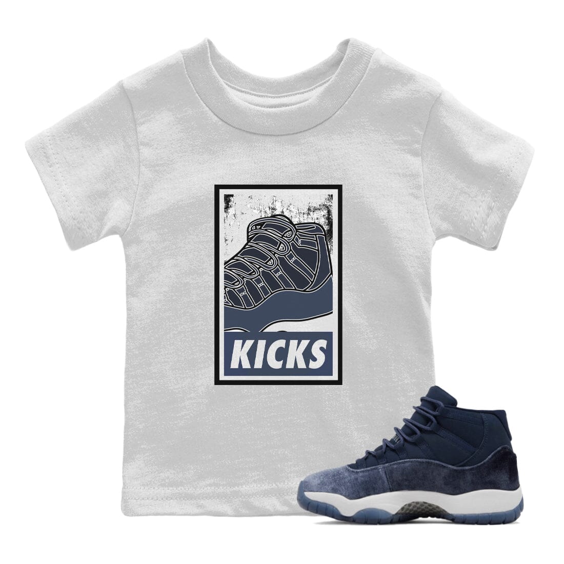 Jordan 11 Midnight Navy Sneaker Match Tees KICKS Sneaker Tees Jordan 11 Midnight Navy Sneaker Release Tees Kids Shirts