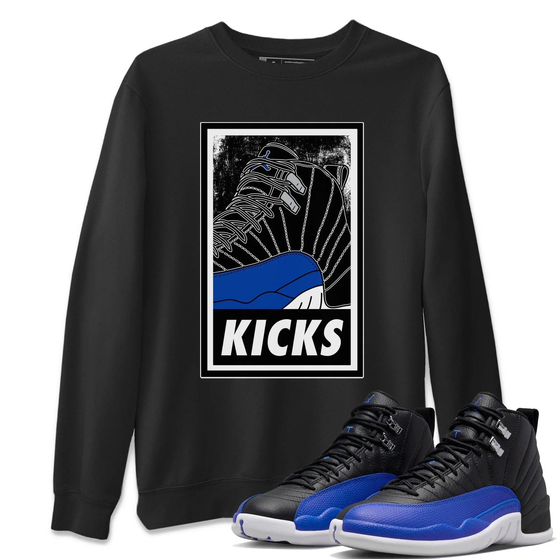 Jordan 12 Hyper Royal Sneaker Match Tees KICKS Sneaker Tees Jordan 12 Hyper Royal Sneaker Release Tees Unisex Shirts