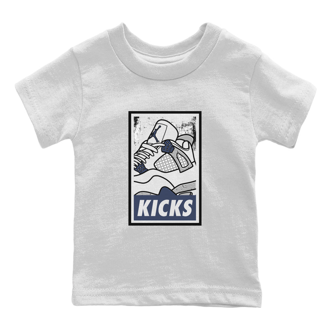 Jordan 4 Midnight Navy Sneaker Match Tees KICKS Sneaker Tees Jordan 4 Midnight Navy Sneaker Release Tees Kids Shirts