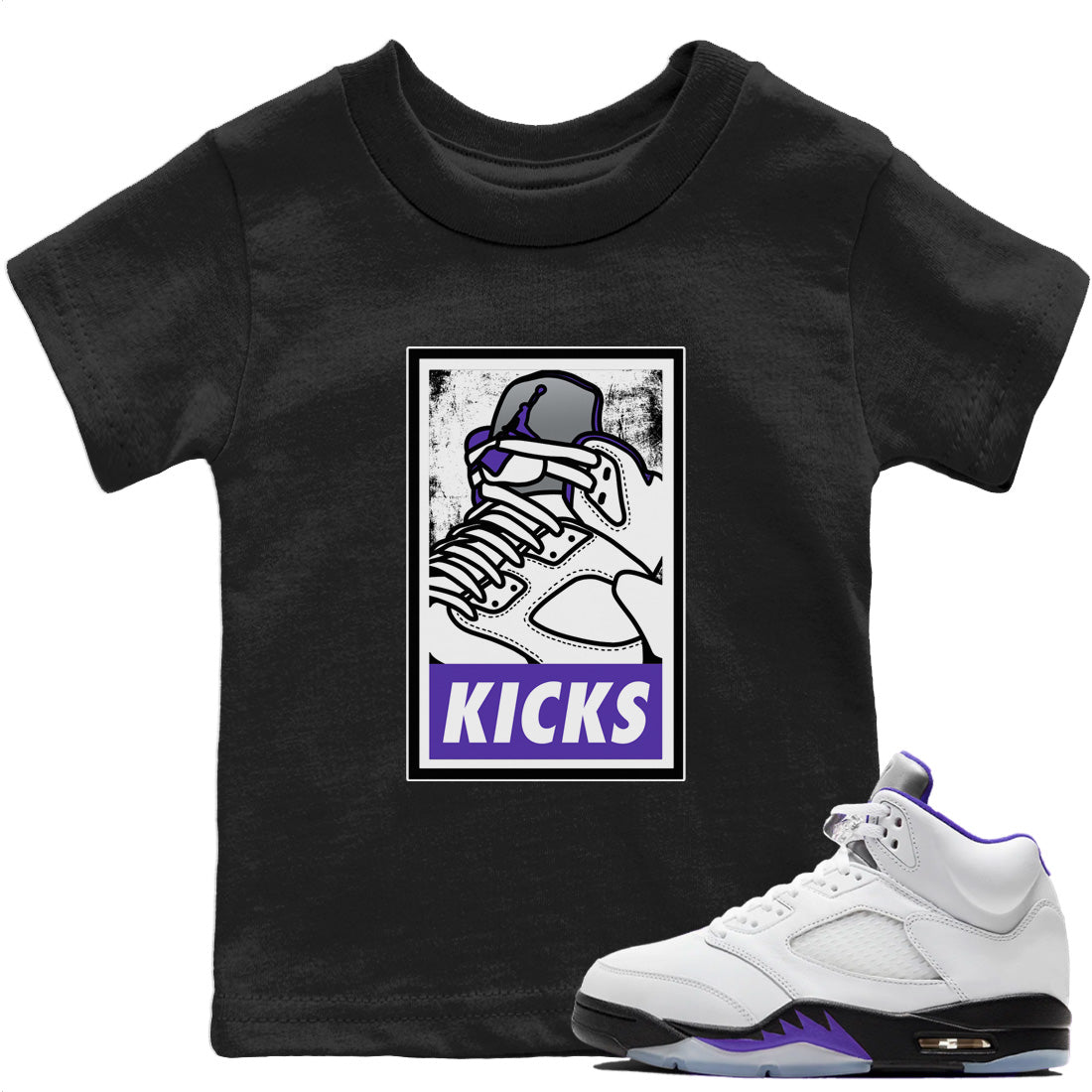 Jordan 5 Concord Sneaker Match Tees KICKS Sneaker Tees Jordan 5 Concord Sneaker Release Tees Kids Shirts