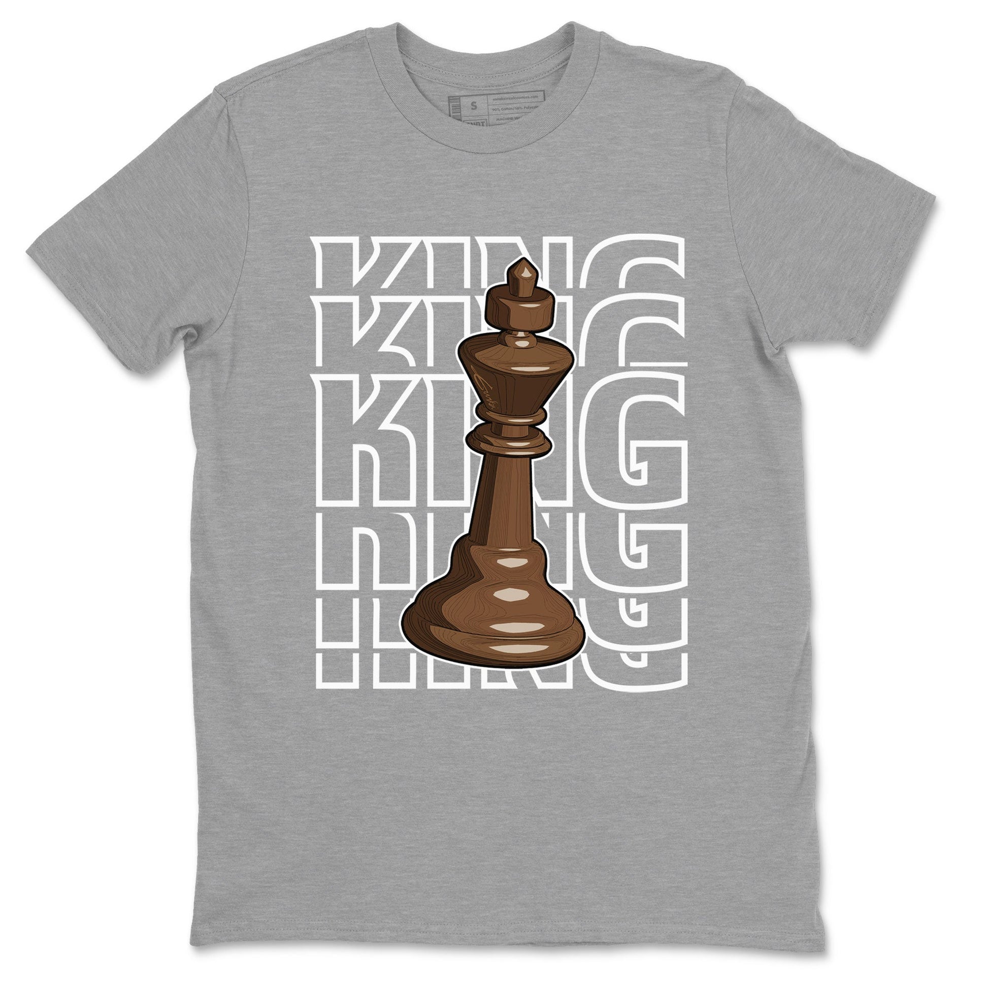 AF1 Chocolate shirt to match jordans King sneaker tees Air Force 1 Chocolate SNRT Sneaker Release Tees Cotton Sneaker Tee Heather Grey 2 T-Shirt