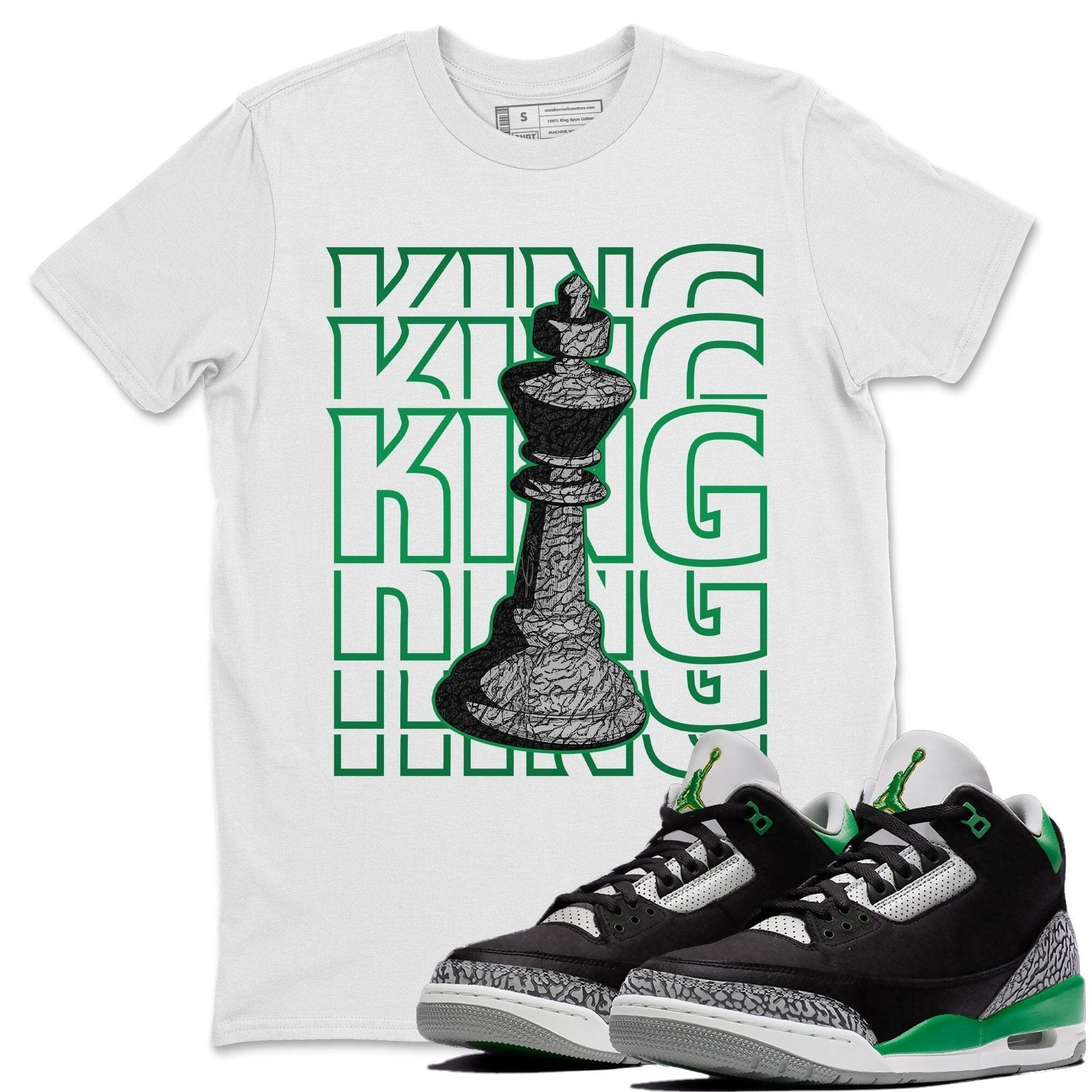 Jordan 3 Pine Green Sneaker Match Tees King Sneaker Tees Jordan 3 Pine Green Sneaker Release Tees Unisex Shirts