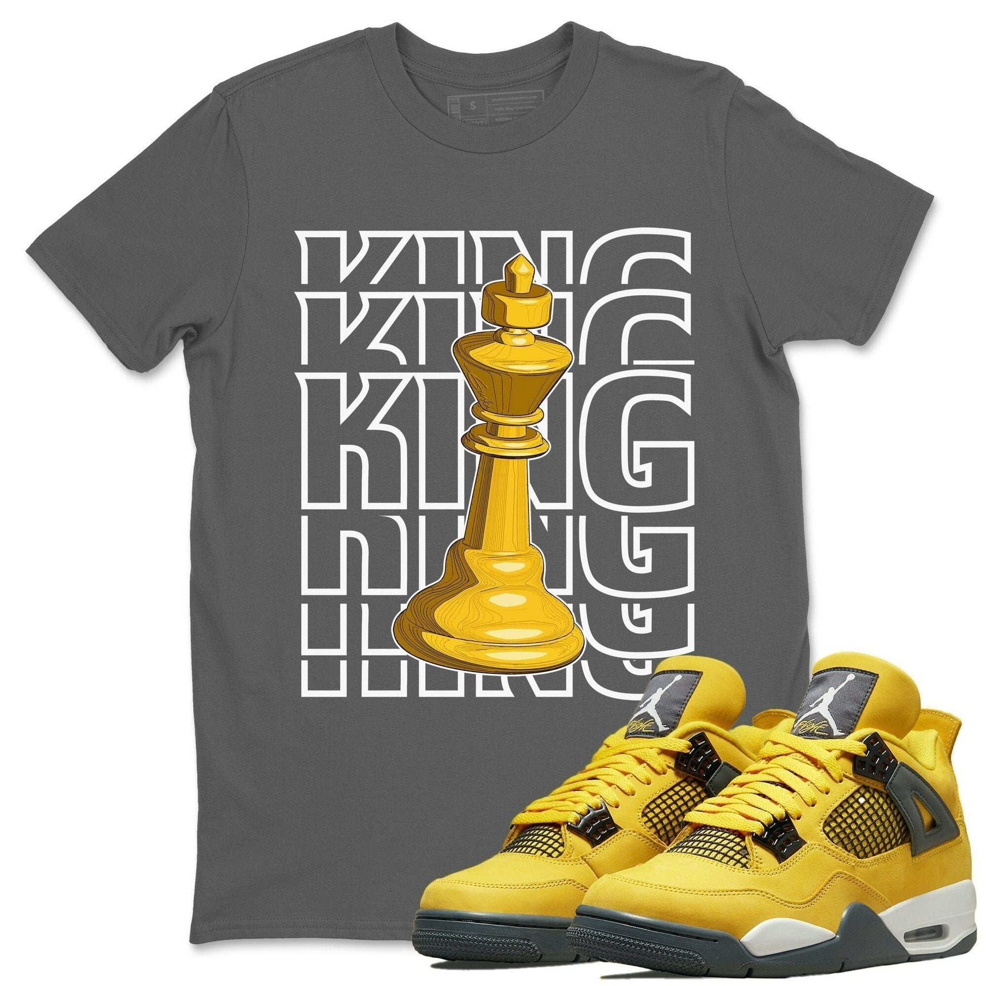 Jordan 4 Lightning Sneaker Match Tees King Sneaker Tees Jordan 4 Lightning Sneaker Release Tees Unisex Shirts