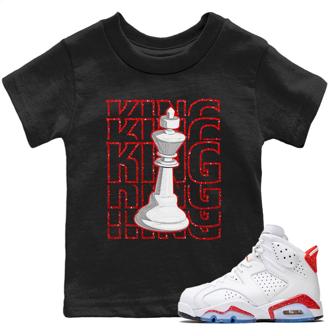 Jordan 6 Red Velvet Cookies Sneaker Match Tees King Sneaker Tees Jordan 6 Red Velvet Cookies Sneaker Release Tees Kids Shirts