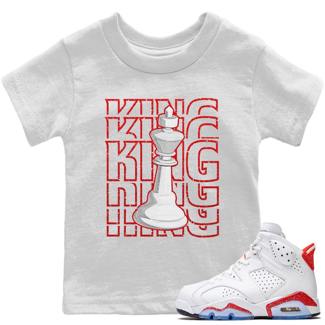 Jordan 6 Red Velvet Cookies Sneaker Match Tees King Sneaker Tees Jordan 6 Red Velvet Cookies Sneaker Release Tees Kids Shirts