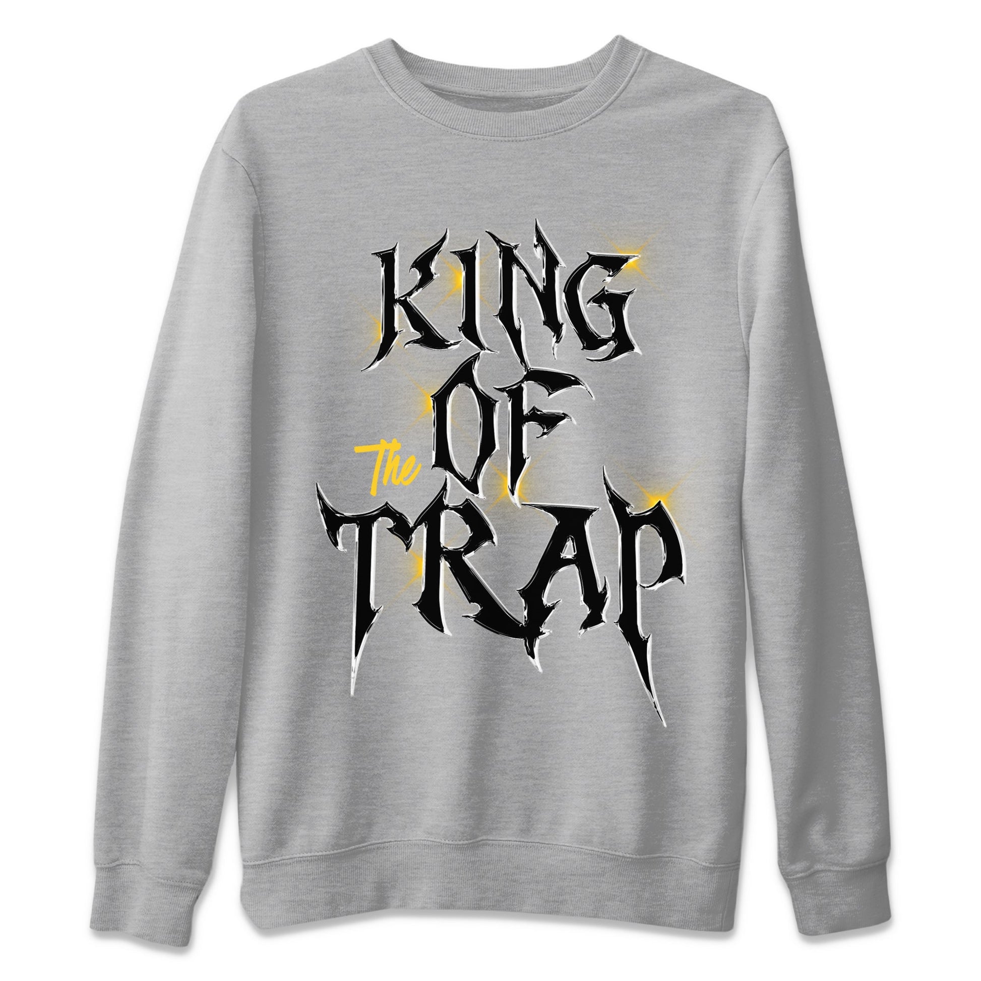 Air Jordan 4 Thunder Sneaker Match Tees King Of The Trap Sneaker Tees Air Jordan 4 Retro Thunder T Shirt Unisex Shirts Heather Grey 2