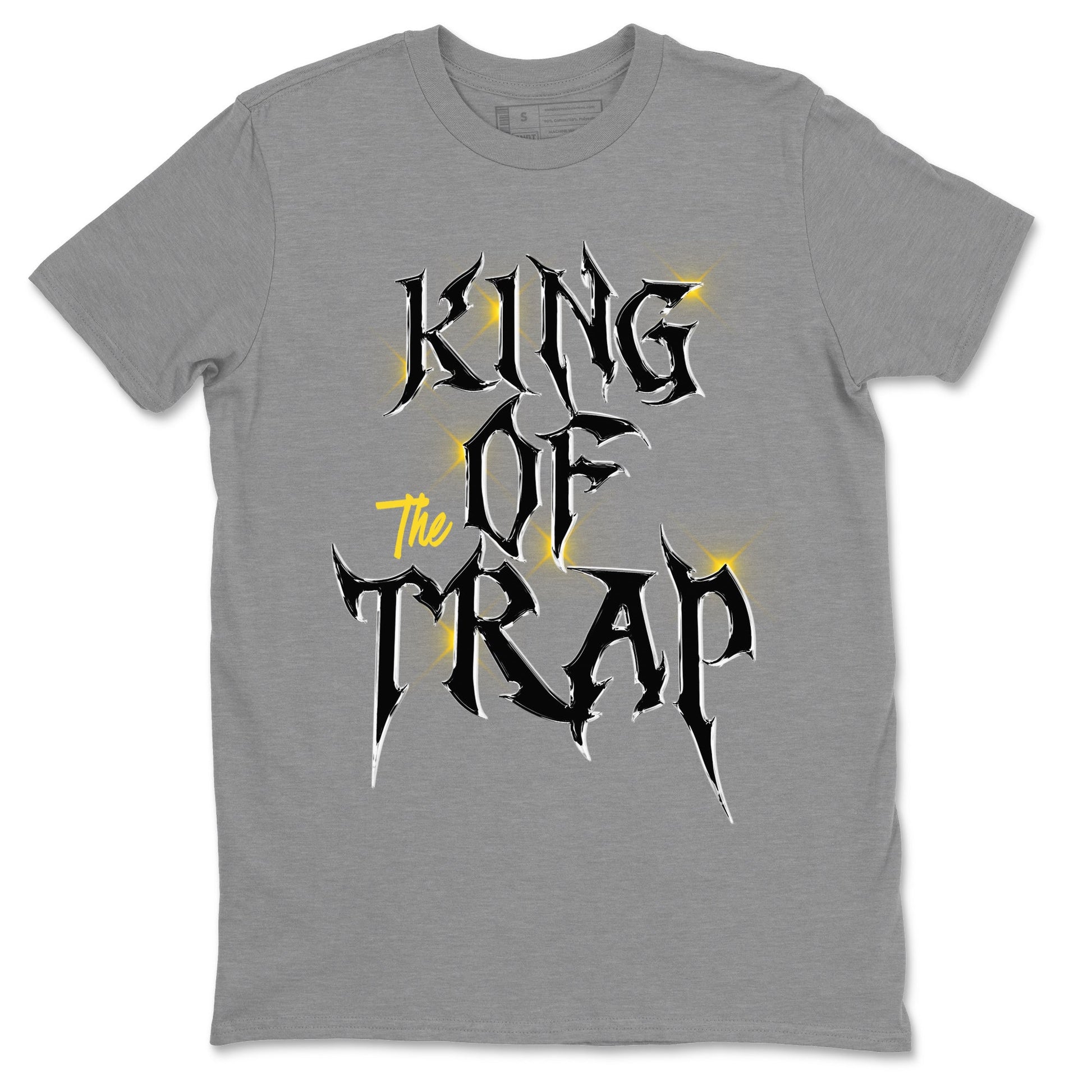 Air Jordan 4 Thunder Sneaker Match Tees King Of The Trap Sneaker Tees Air Jordan 4 Retro Thunder T Shirt Unisex Shirts Heather Grey 2