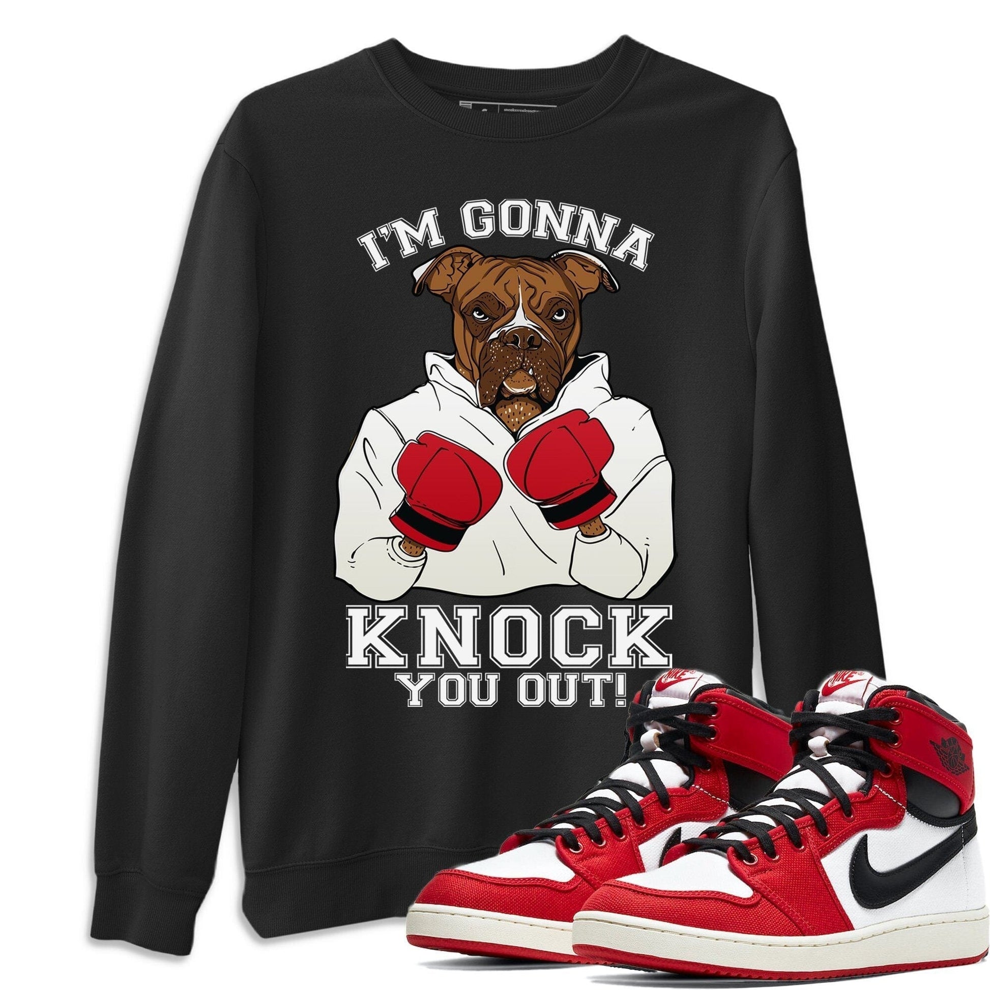 Jordan 1 Chicago Sneaker Match Tees KO Boxer Sneaker Tees Jordan 1 Chicago Sneaker Release Tees Unisex Shirts