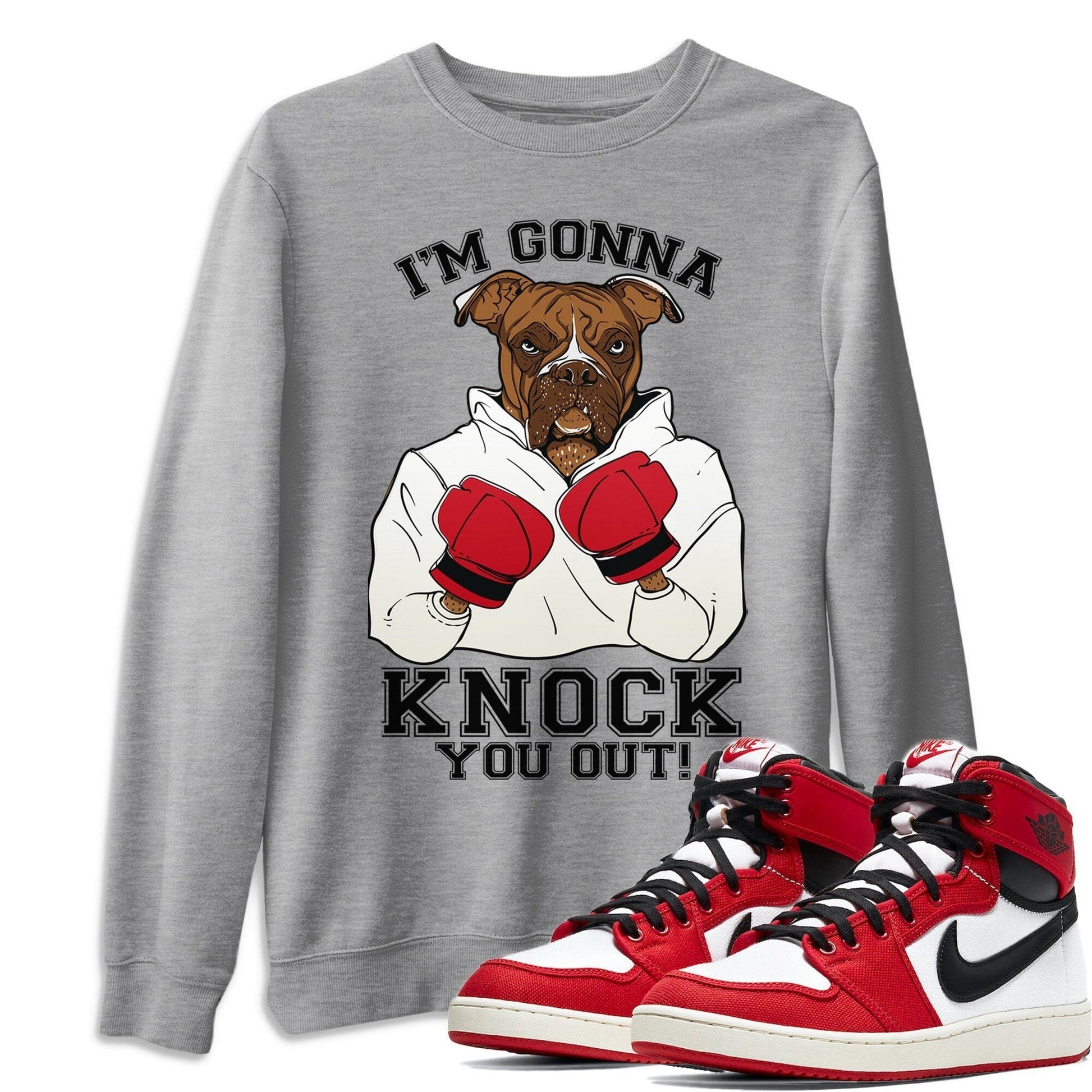 Jordan 1 Chicago Sneaker Match Tees KO Boxer Sneaker Tees Jordan 1 Chicago Sneaker Release Tees Unisex Shirts