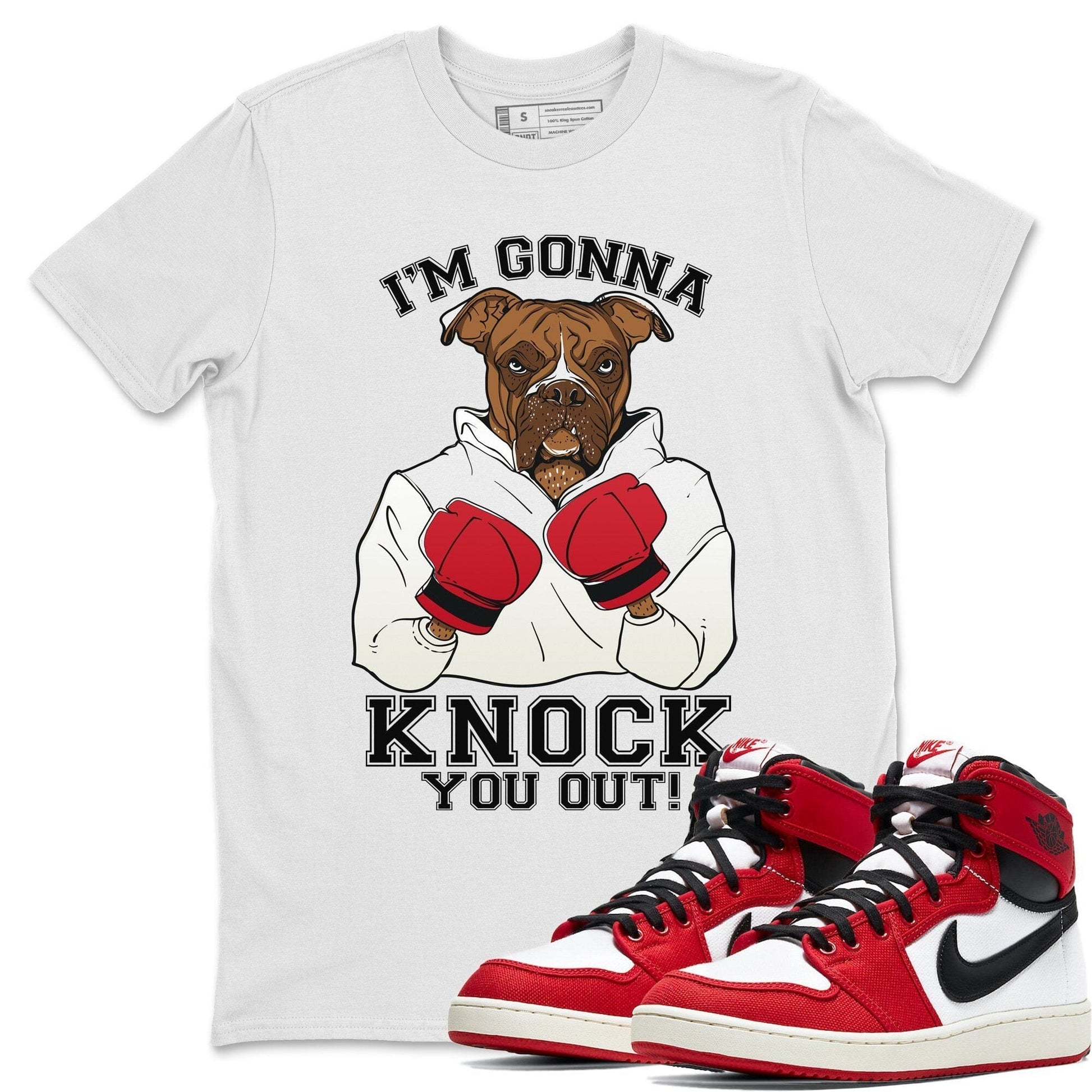 Jordan 1 Chicago Sneaker Match Tees KO Boxer Sneaker Tees Jordan 1 Chicago Sneaker Release Tees Unisex Shirts