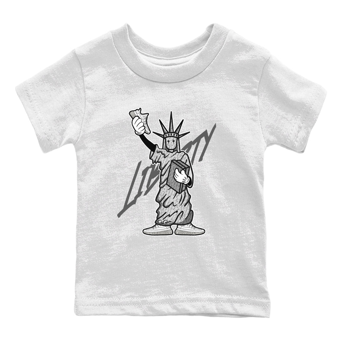 Yeezy 350 Static shirt to match jordans Liberty Of Staute sneaker tees Adidas Yeezy 350 Static SNRT Sneaker Release Tees Baby Toddler White 2 T-Shirt