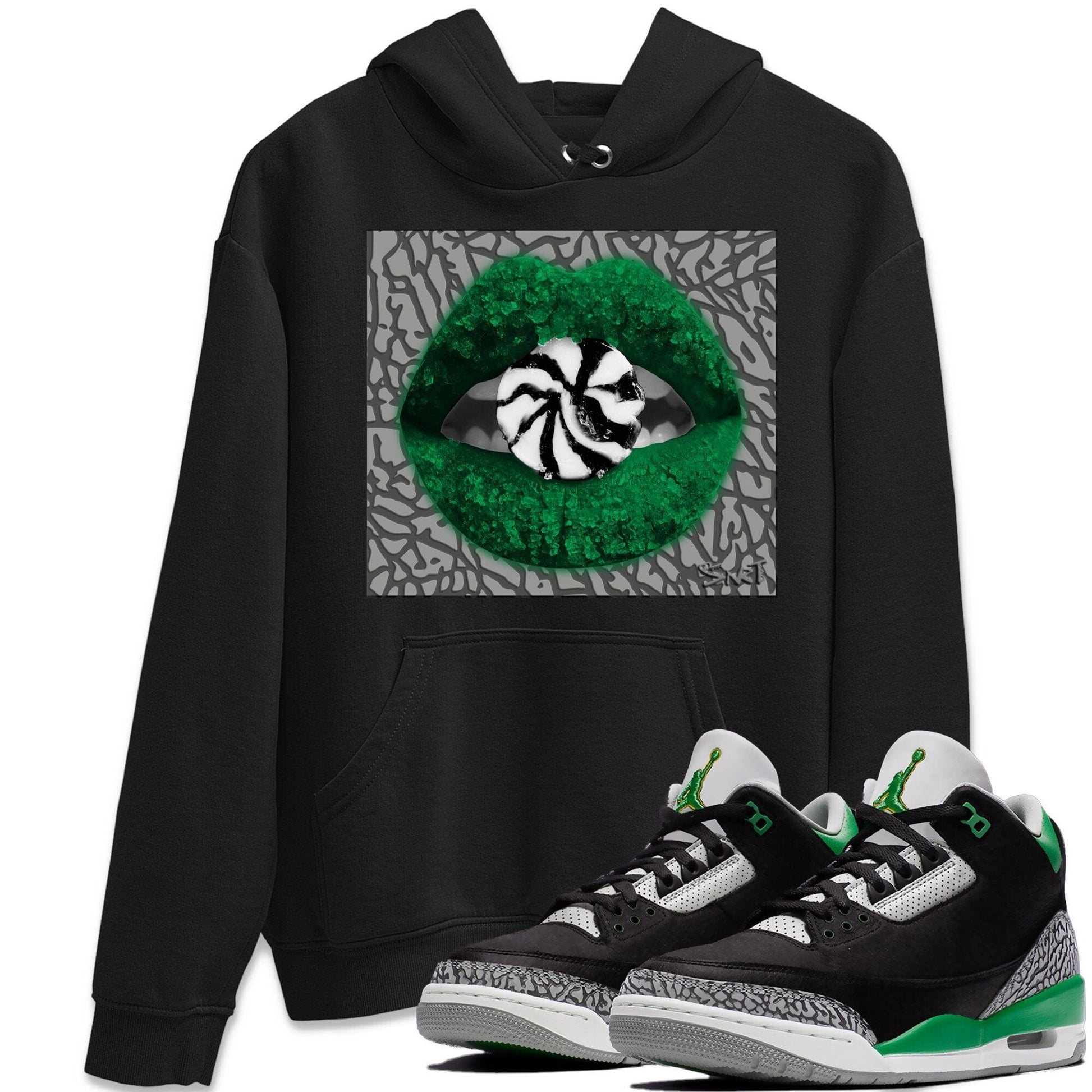 Jordan 3 Pine Green Sneaker Match Tees Lips Candy Sneaker Tees Jordan 3 Pine Green Sneaker Release Tees Unisex Shirts