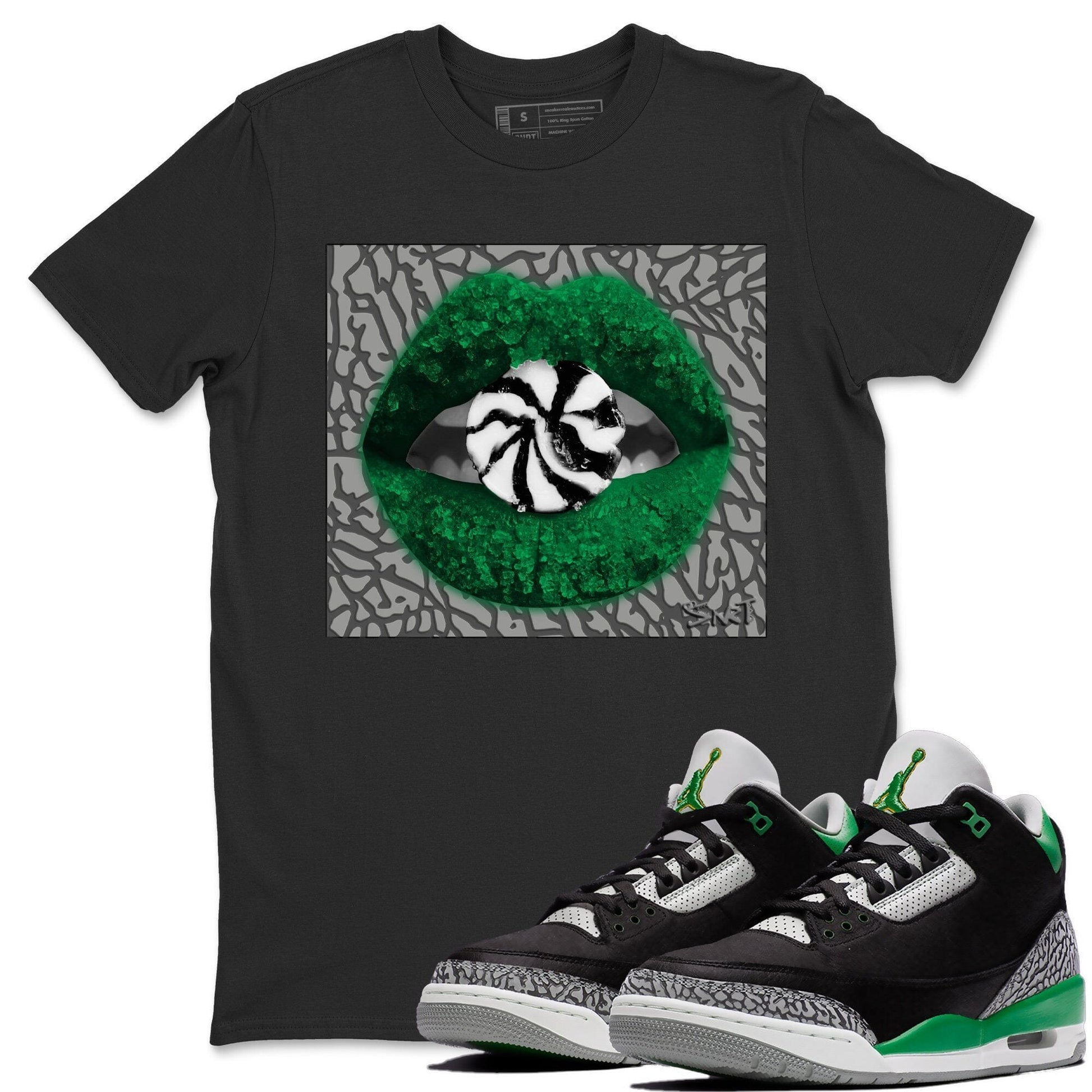 Jordan 3 Pine Green Sneaker Match Tees Lips Candy Sneaker Tees Jordan 3 Pine Green Sneaker Release Tees Unisex Shirts