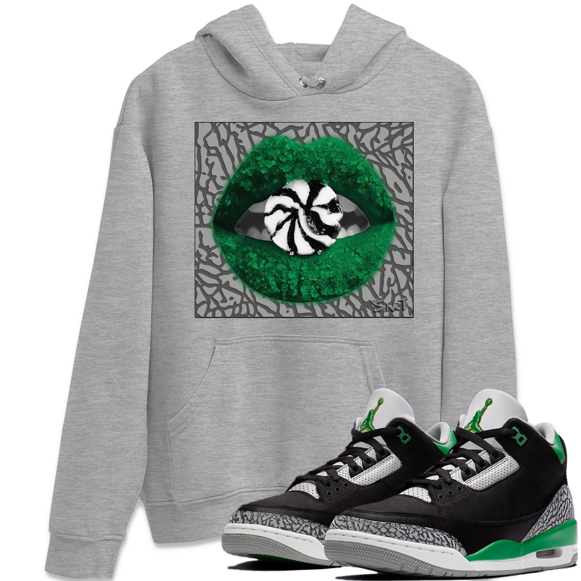Jordan 3 Pine Green Sneaker Match Tees Lips Candy Sneaker Tees Jordan 3 Pine Green Sneaker Release Tees Unisex Shirts