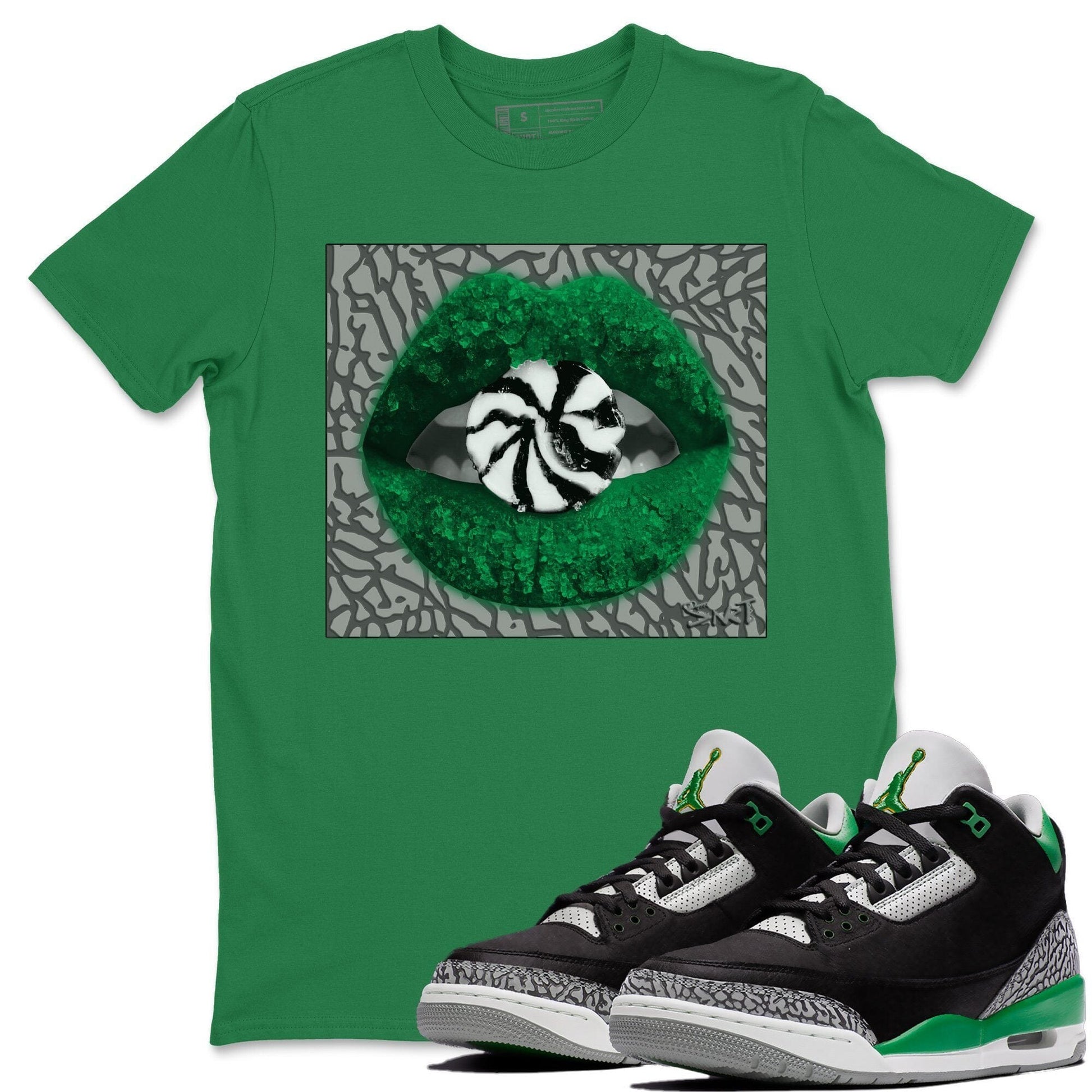 Jordan 3 Pine Green Sneaker Match Tees Lips Candy Sneaker Tees Jordan 3 Pine Green Sneaker Release Tees Unisex Shirts