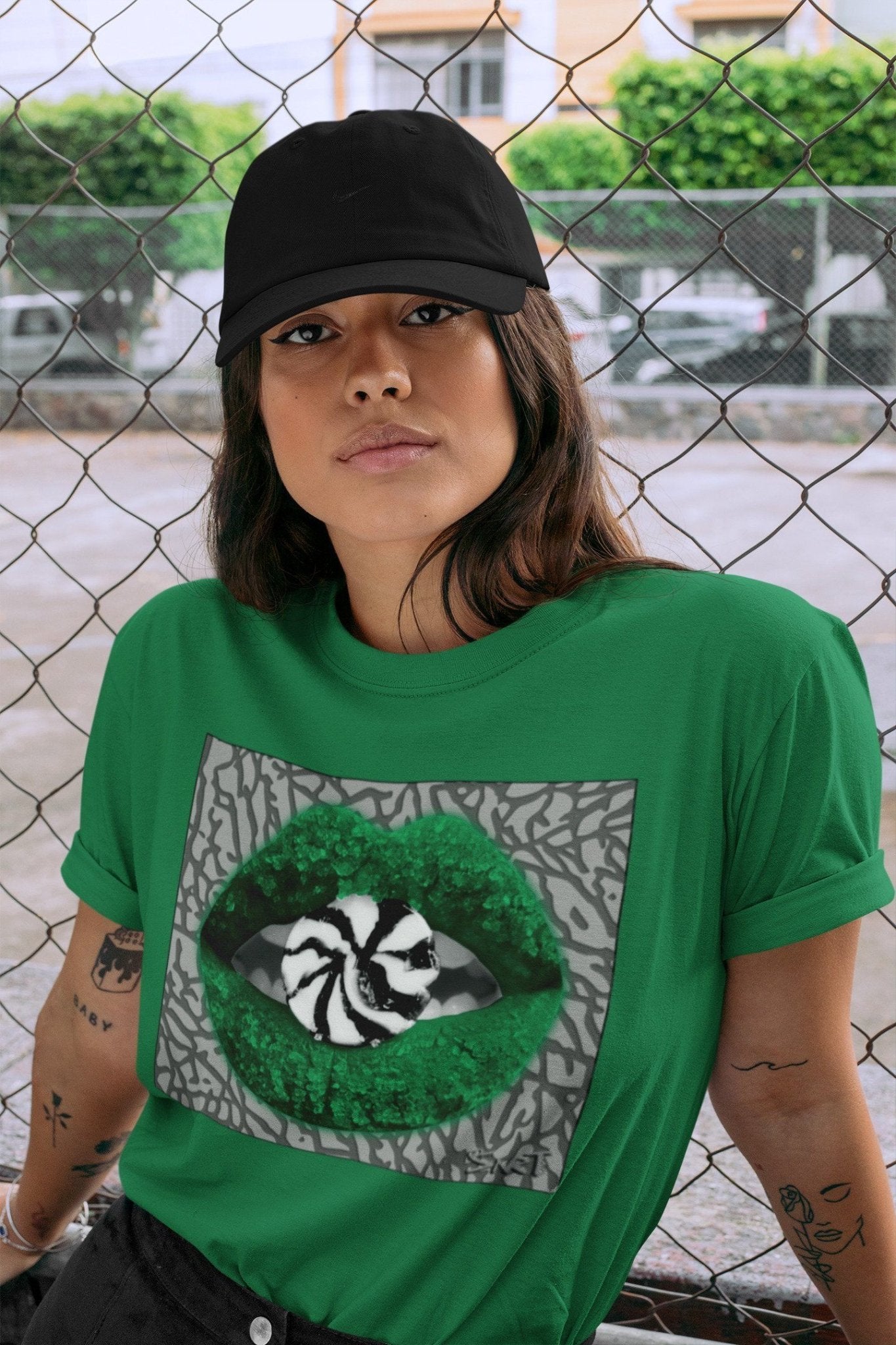 Jordan 3 Pine Green Sneaker Match Tees Lips Candy Sneaker Tees Jordan 3 Pine Green Sneaker Release Tees Unisex Shirts