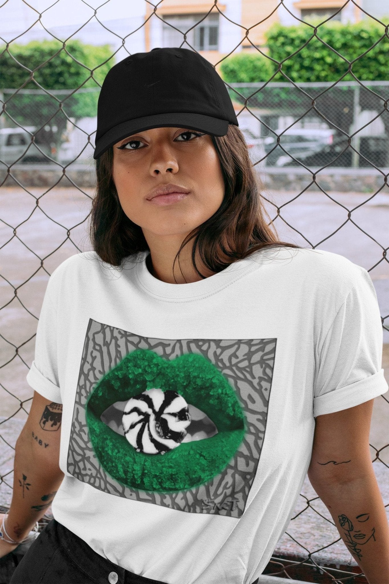 Jordan 3 Pine Green Sneaker Match Tees Lips Candy Sneaker Tees Jordan 3 Pine Green Sneaker Release Tees Unisex Shirts
