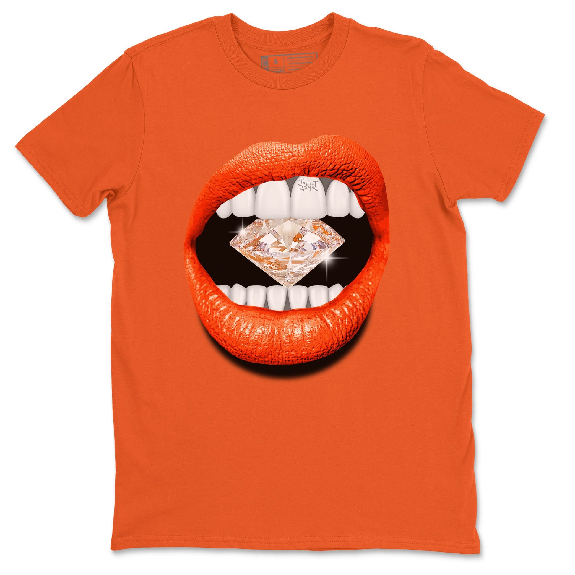 Air Jordan 12 Brilliant Orange Sneaker Match Tees Lips Diamond Sneaker Tees Air Jordan 12 WMNS Brilliant Orange Tees Unisex Shirts Old Gold 2
