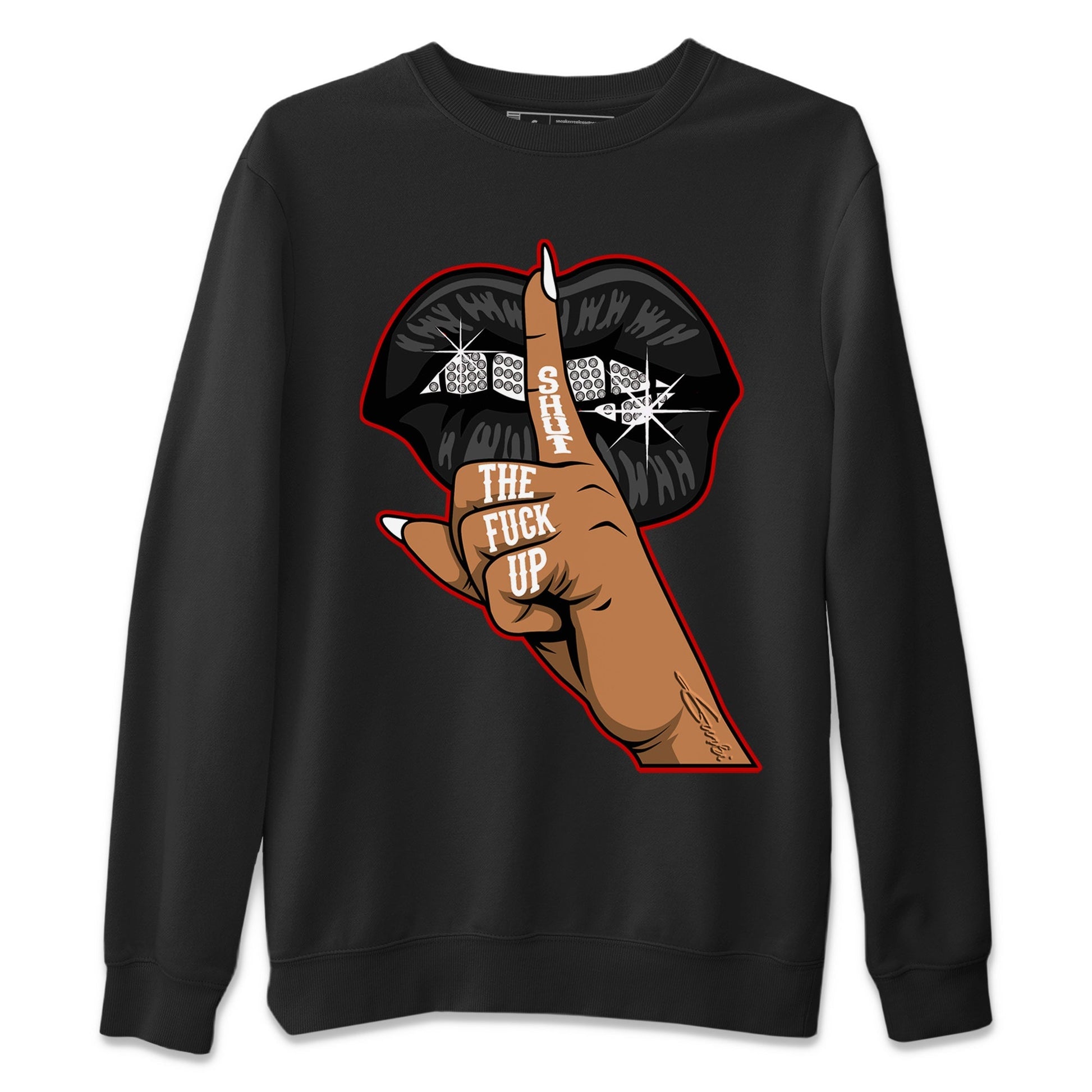 Jordan 12 Playoffs Sneaker Match Tees Lips Hand Sneaker Tees Jordan 12 Playoffs Sneaker Release Tees Unisex Shirts