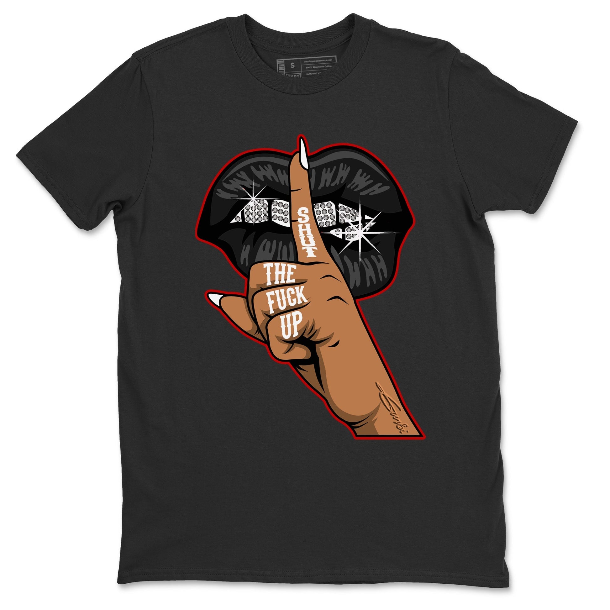 Jordan 12 Playoffs Sneaker Match Tees Lips Hand Sneaker Tees Jordan 12 Playoffs Sneaker Release Tees Unisex Shirts