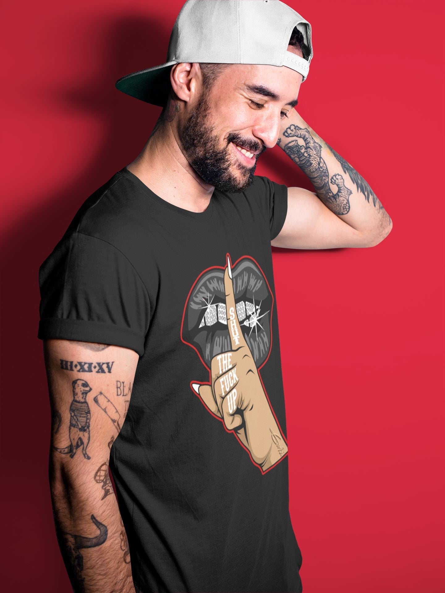 Jordan 12 Playoffs Sneaker Match Tees Lips Hand Sneaker Tees Jordan 12 Playoffs Sneaker Release Tees Unisex Shirts