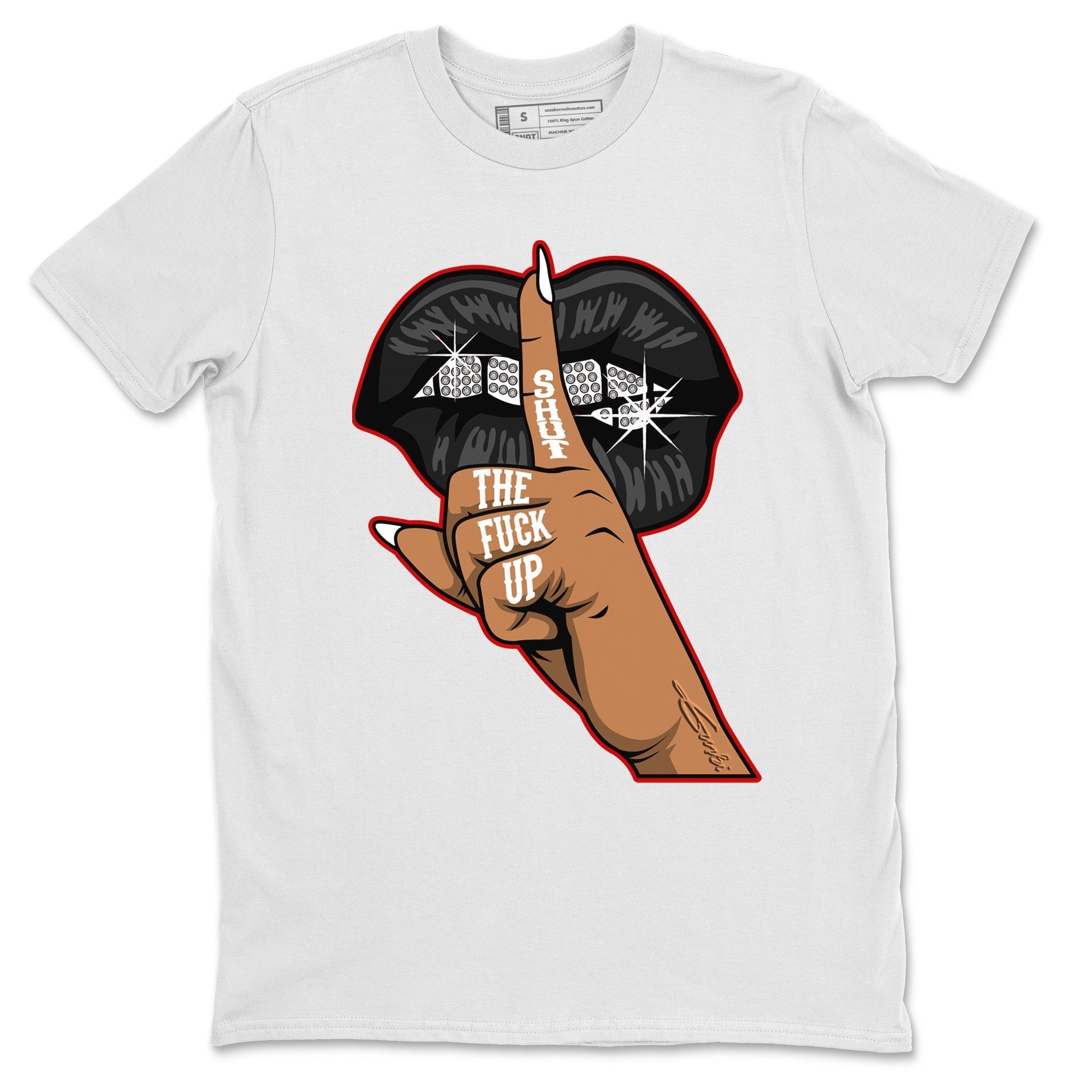 Jordan 12 Playoffs Sneaker Match Tees Lips Hand Sneaker Tees Jordan 12 Playoffs Sneaker Release Tees Unisex Shirts
