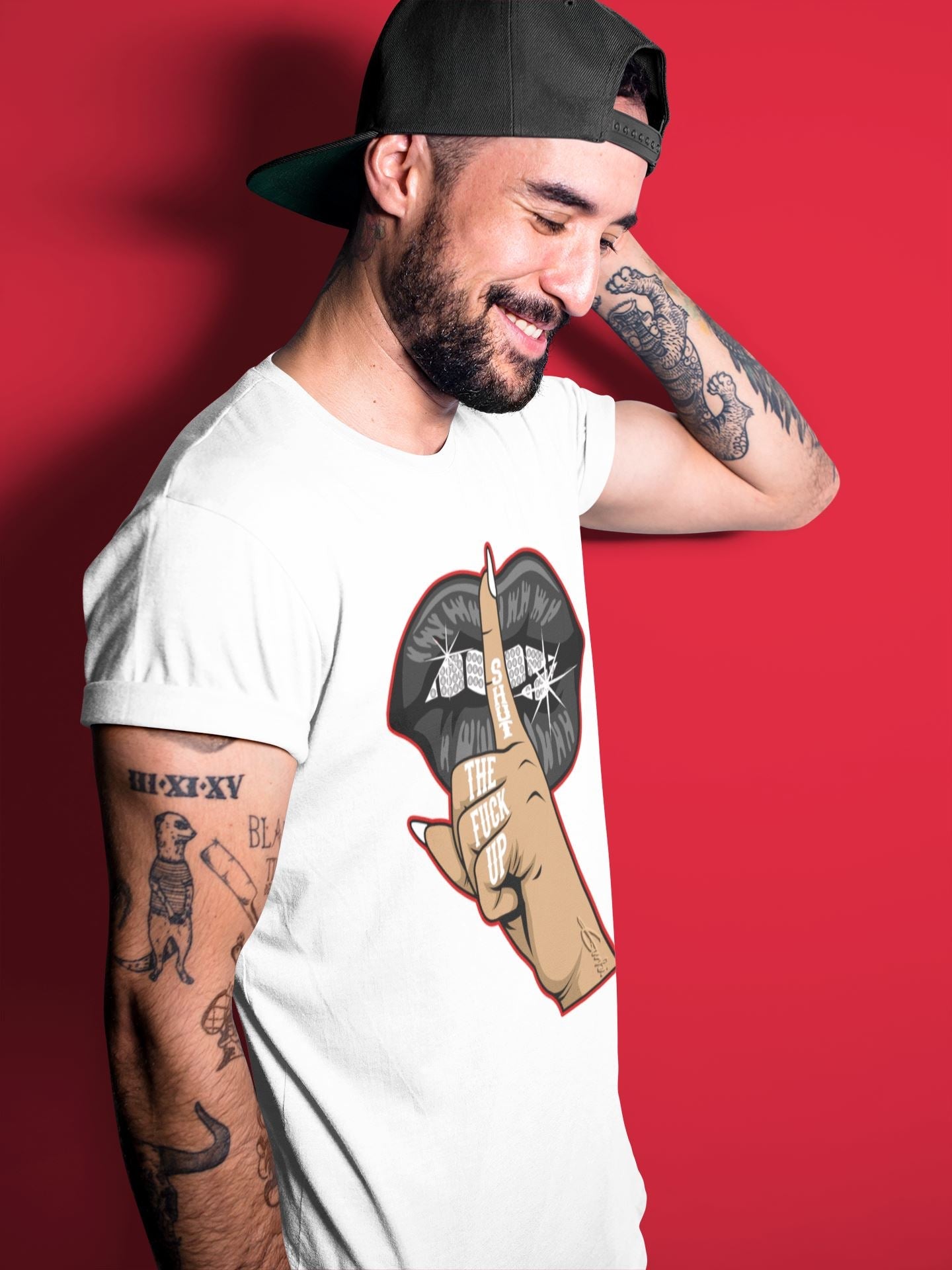 Jordan 12 Playoffs Sneaker Match Tees Lips Hand Sneaker Tees Jordan 12 Playoffs Sneaker Release Tees Unisex Shirts