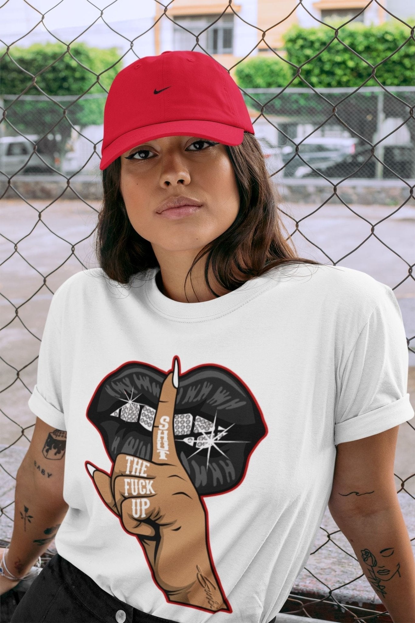 Jordan 12 Playoffs Sneaker Match Tees Lips Hand Sneaker Tees Jordan 12 Playoffs Sneaker Release Tees Unisex Shirts
