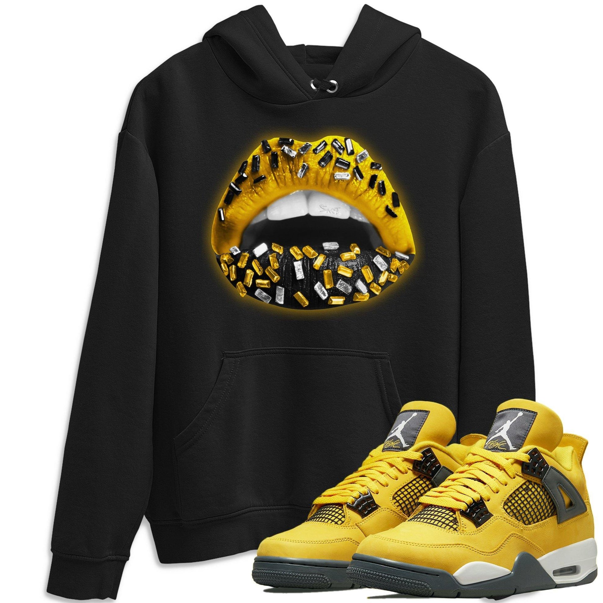 Jordan 4 Lightning Sneaker Match Tees Lips Jewel Sneaker Tees Jordan 4 Lightning Sneaker Release Tees Unisex Shirts