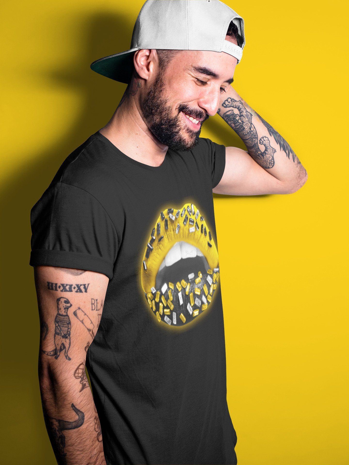 Jordan 4 Lightning Sneaker Match Tees Lips Jewel Sneaker Tees Jordan 4 Lightning Sneaker Release Tees Unisex Shirts