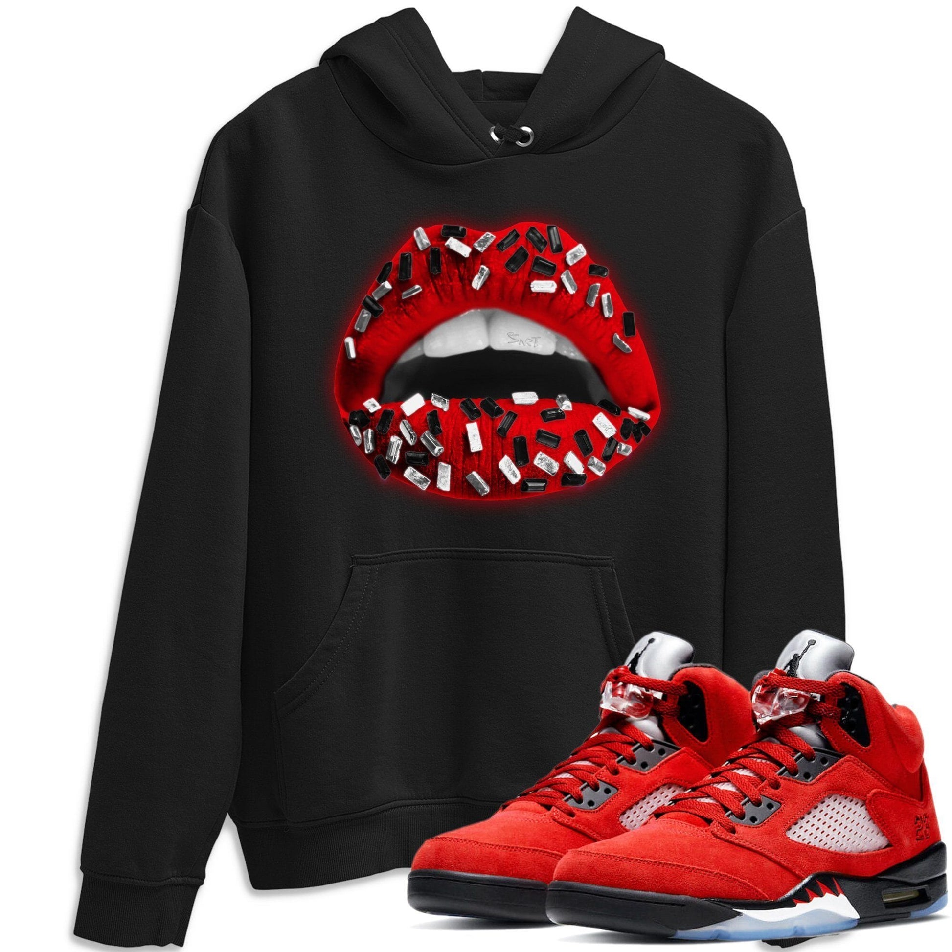 Jordan 5 Raging Bull Sneaker Match Tees Lips Jewel Sneaker Tees Jordan 5 Raging Bull Sneaker Release Tees Unisex Shirts