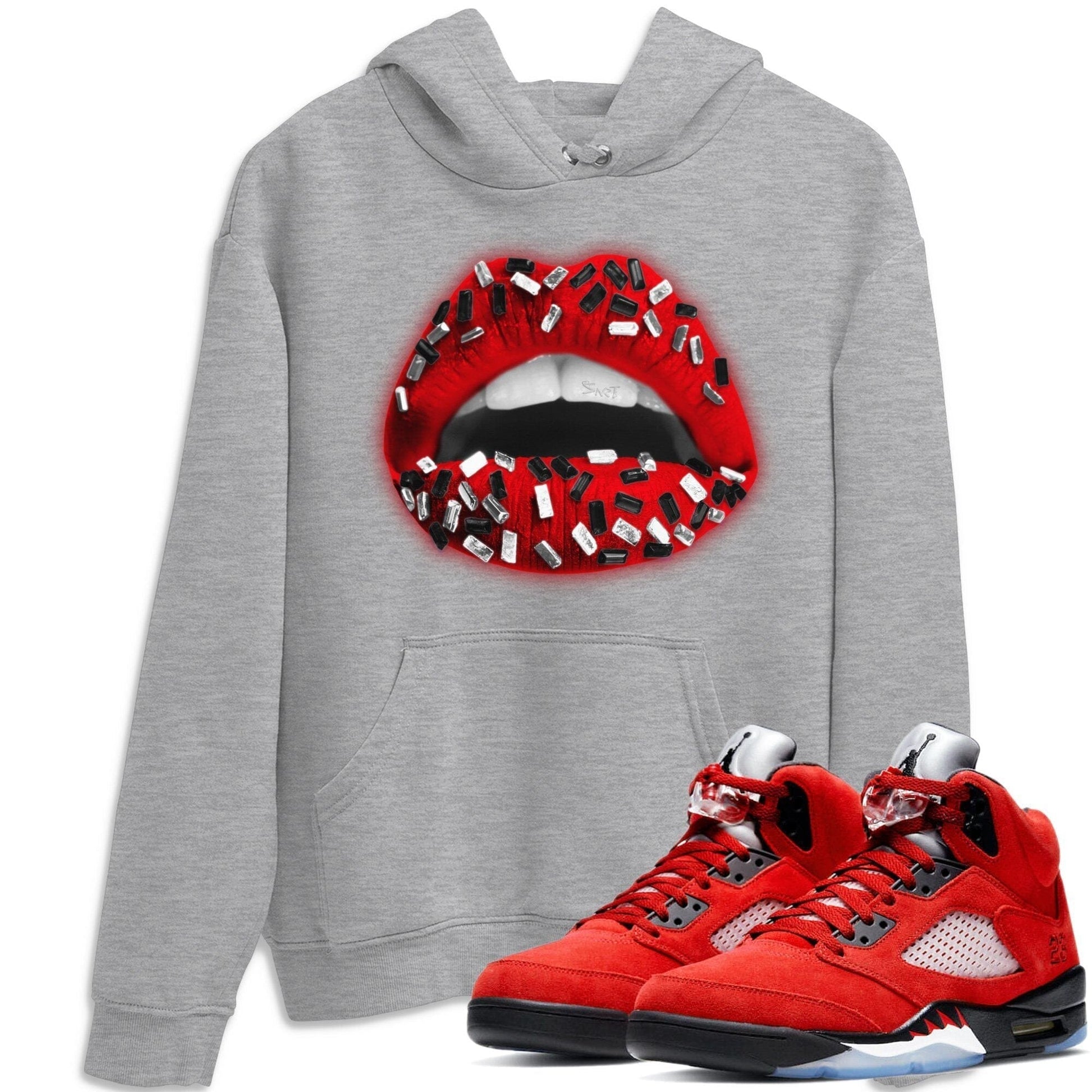 Jordan 5 Raging Bull Sneaker Match Tees Lips Jewel Sneaker Tees Jordan 5 Raging Bull Sneaker Release Tees Unisex Shirts