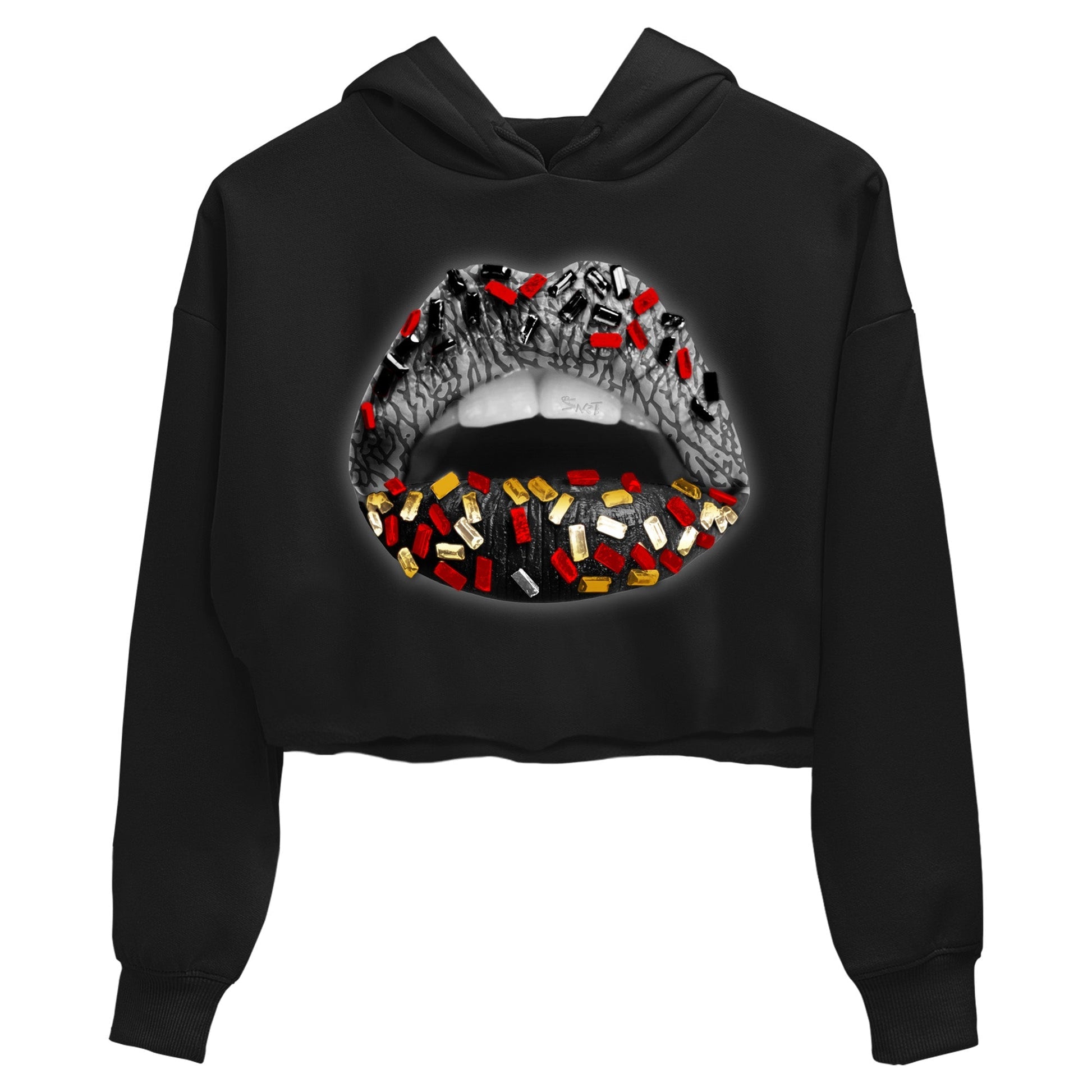 Jordan 3 Black Gold Sneaker Match Tees Lips Jewel Sneaker Tees Jordan 3 Black Gold Sneaker Release Tees Women's Shirts