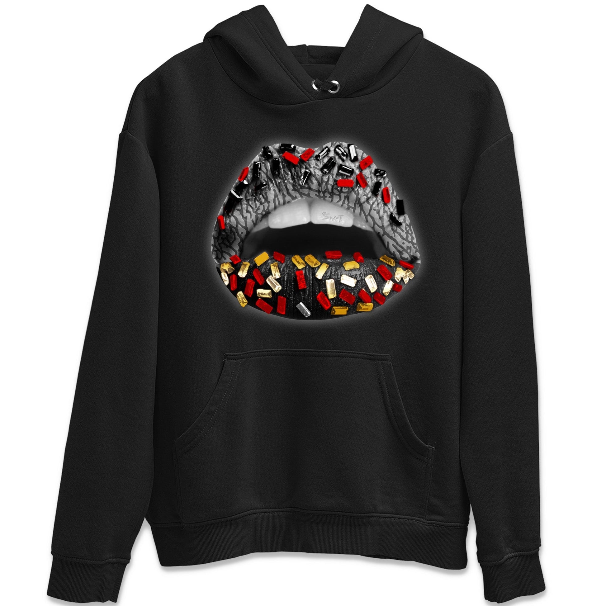 Jordan 3 Black Gold Sneaker Match Tees Lips Jewel Sneaker Tees Jordan 3 Black Gold Sneaker Release Tees Unisex Shirts