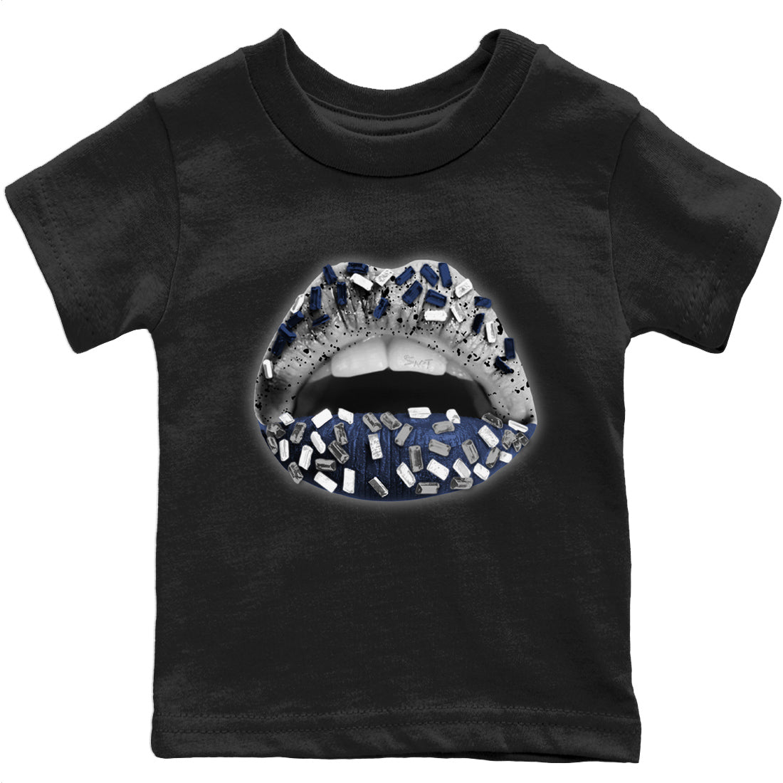 Jordan 4 Midnight Navy Sneaker Match Tees Lips Jewel Sneaker Tees Jordan 4 Midnight Navy Sneaker Release Tees Kids Shirts