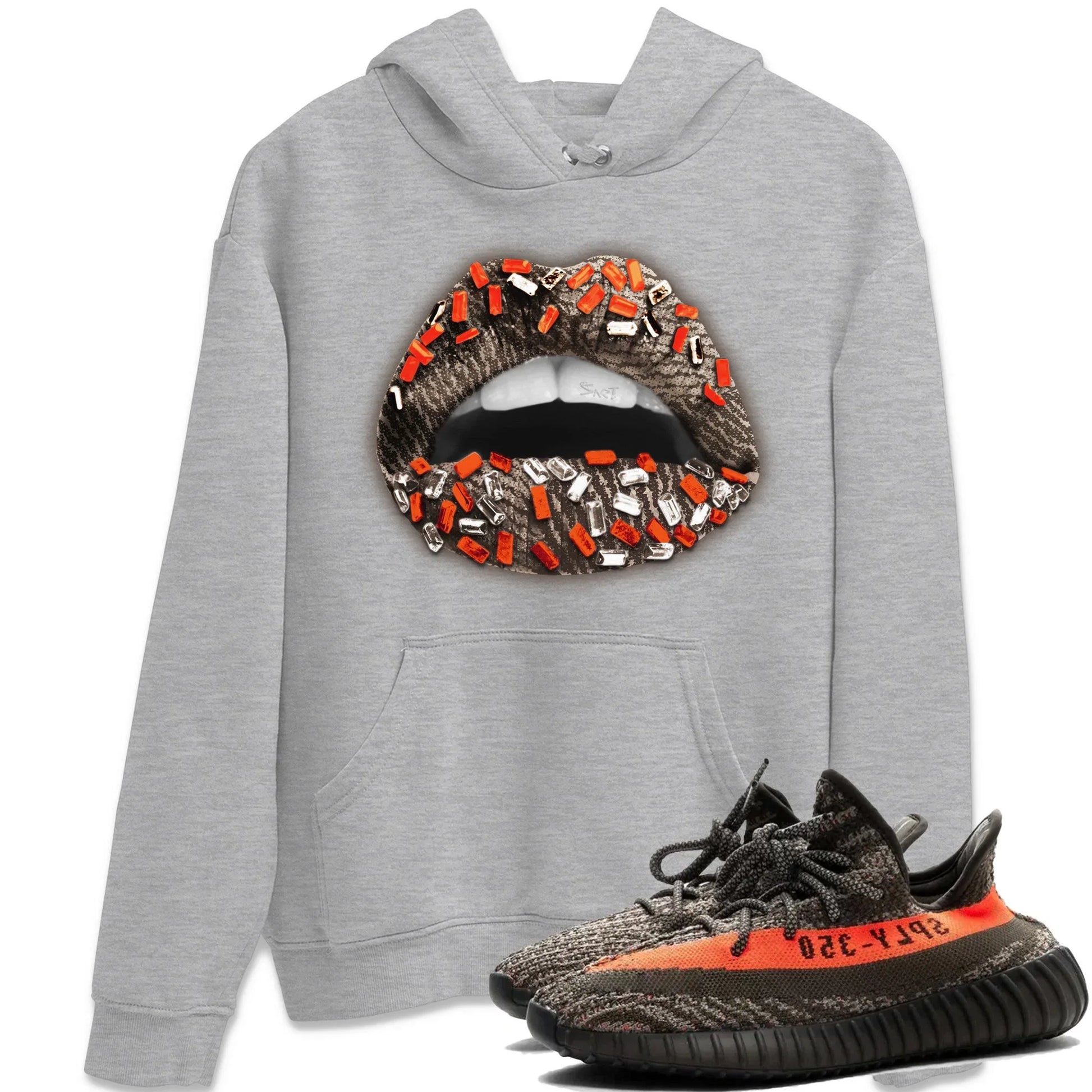 Yeezy 350 Carbon Beluga Sneaker Match Tees Lips Jewel Sneaker Tees Yeezy 350 Carbon Beluga Sneaker Release Tees Unisex Shirts