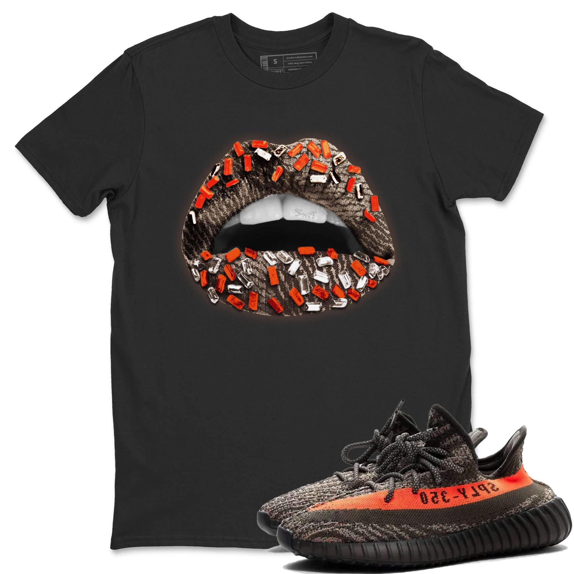 Yeezy 350 Carbon Beluga Sneaker Match Tees Lips Jewel Sneaker Tees Yeezy 350 Carbon Beluga Sneaker Release Tees Unisex Shirts