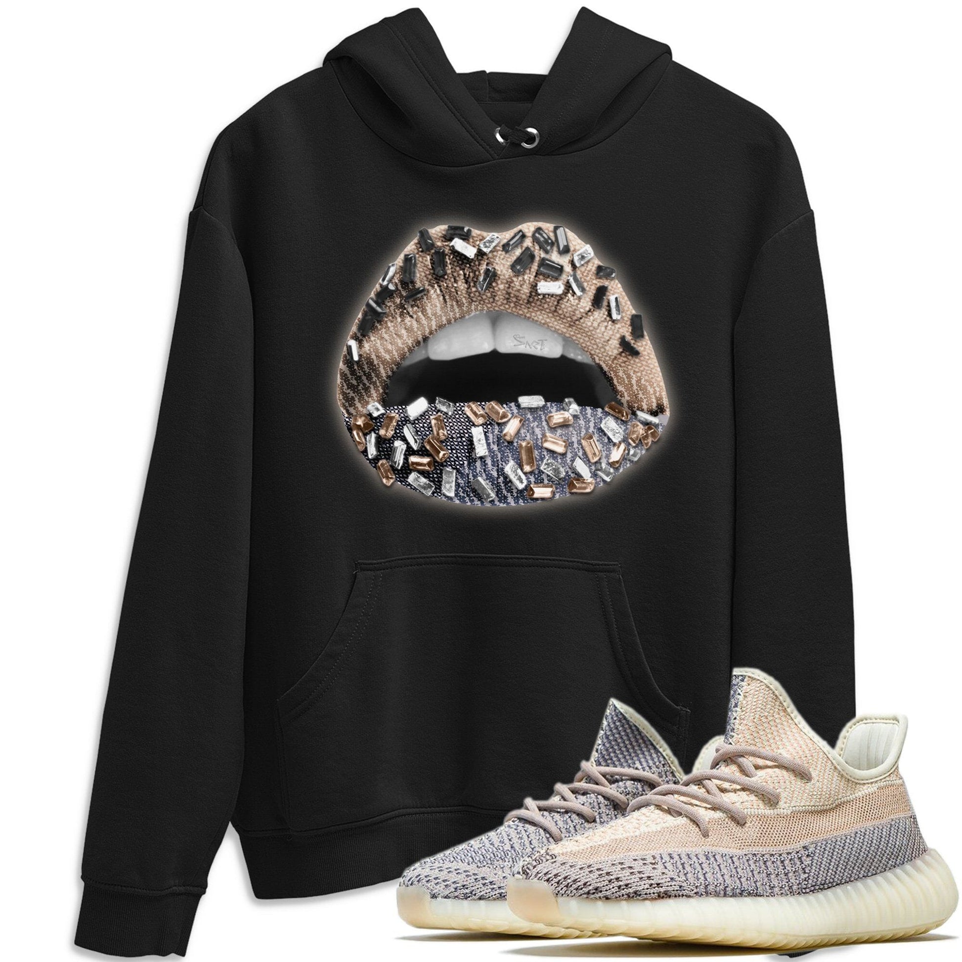 Yeezy 350 Ash Pearl Sneaker Match Tees Lips Jewel Sneaker Tees Yeezy 350 Ash Pearl Sneaker Release Tees Unisex Shirts
