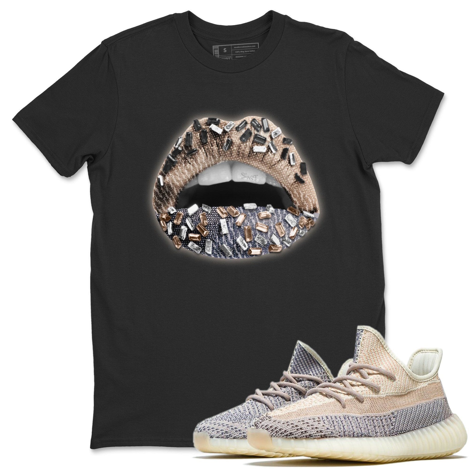 Yeezy 350 Ash Pearl Sneaker Match Tees Lips Jewel Sneaker Tees Yeezy 350 Ash Pearl Sneaker Release Tees Unisex Shirts