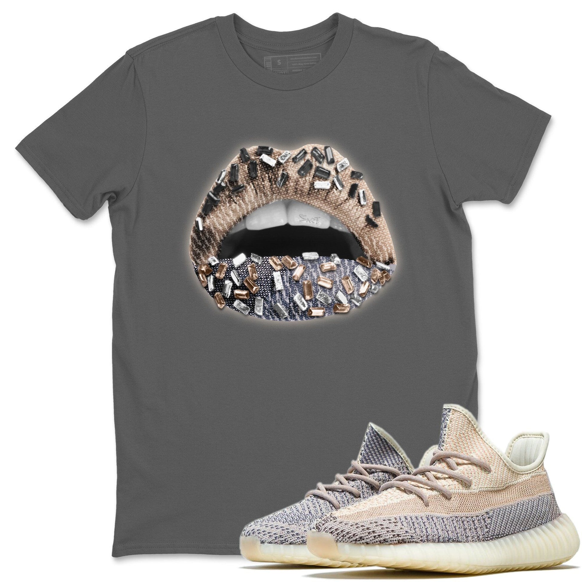 Yeezy 350 Ash Pearl Sneaker Match Tees Lips Jewel Sneaker Tees Yeezy 350 Ash Pearl Sneaker Release Tees Unisex Shirts