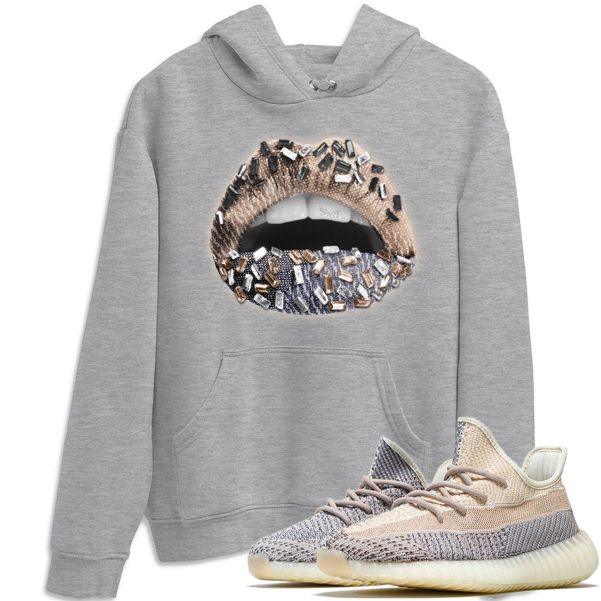 Yeezy 350 Ash Pearl Sneaker Match Tees Lips Jewel Sneaker Tees Yeezy 350 Ash Pearl Sneaker Release Tees Unisex Shirts