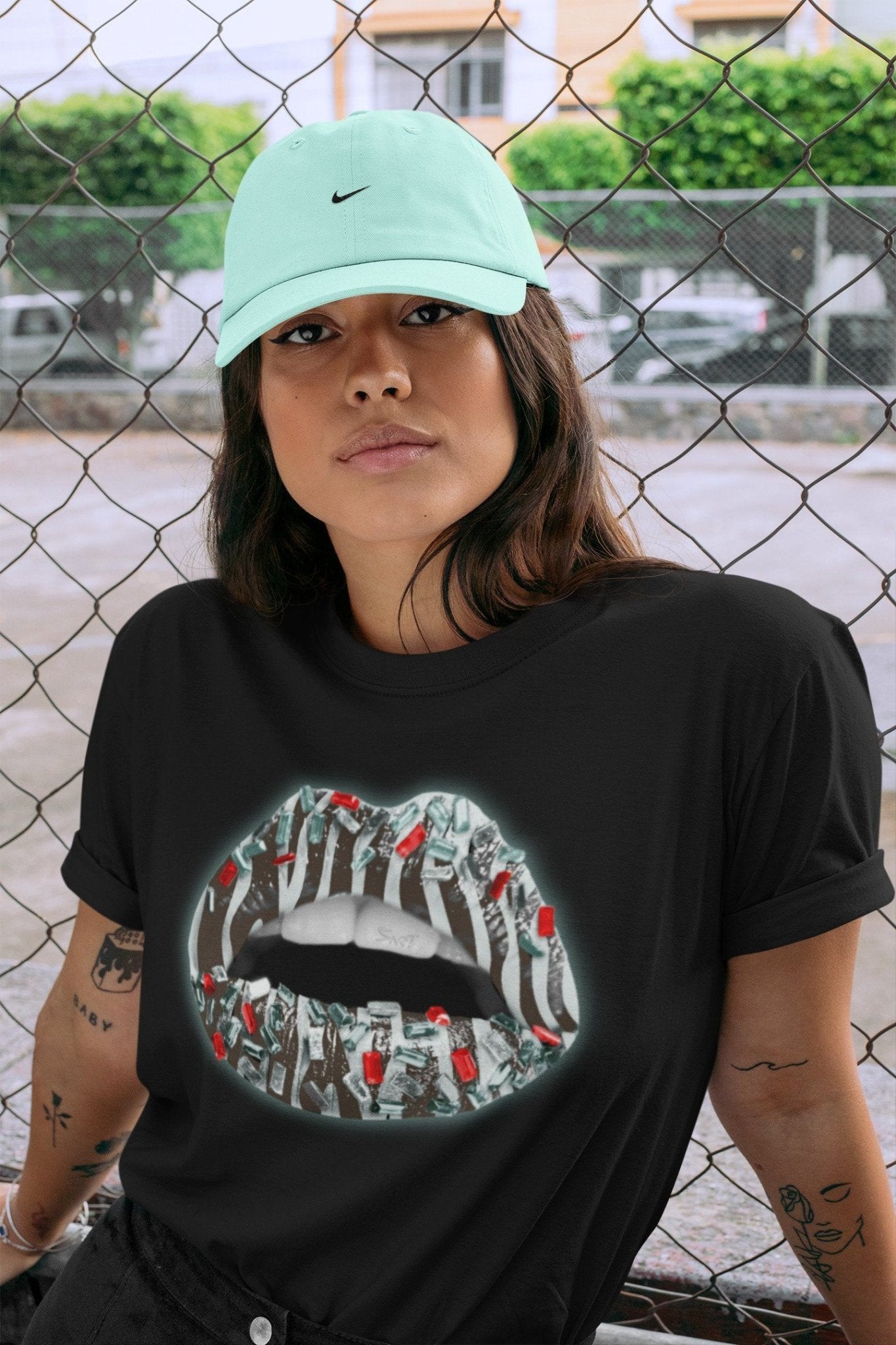 Yeezy 350 Blue Tint Sneaker Match Tees Lips Jewel Sneaker Tees Yeezy 350 Blue Tint Sneaker Release Tees Unisex Shirts