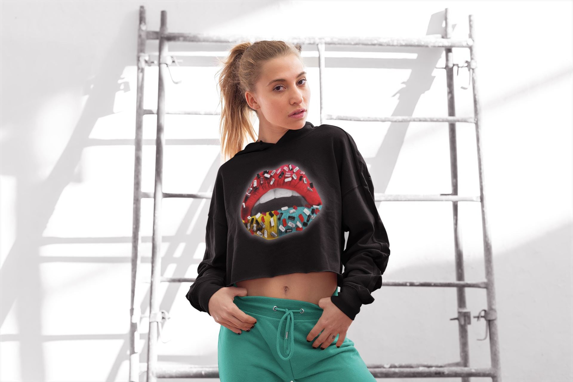 Yeezy 700 Hi-Res Red Sneaker Match Tees Lips Jewel Sneaker Tees Yeezy 700 Hi-Res Red Sneaker Release Tees Women's Shirts