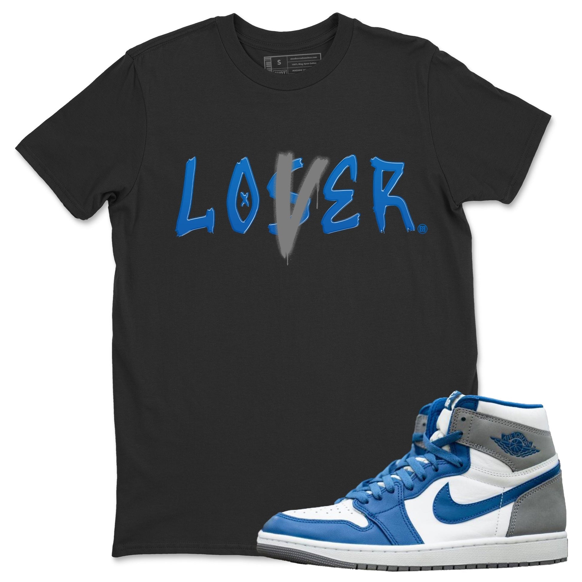 Jordan 1 True Blue Sneaker Match Tees Loser Lover Sneaker Tees Jordan 1 True Blue Sneaker Release Tees Unisex Shirts