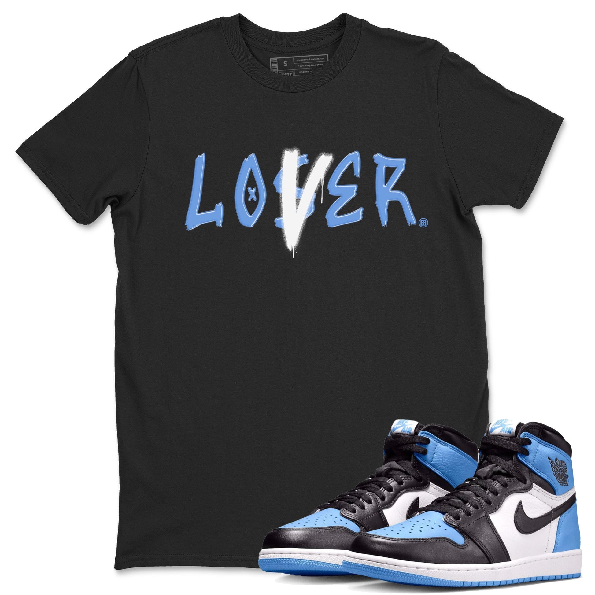 Air Jordan 1 UNC Toe shirt to match jordans Loser Lover sneaker tees Air Jordan 1 Retro High OG UNC Toe SNRT Sneaker Release Tees Unisex Black 1 T-Shirt