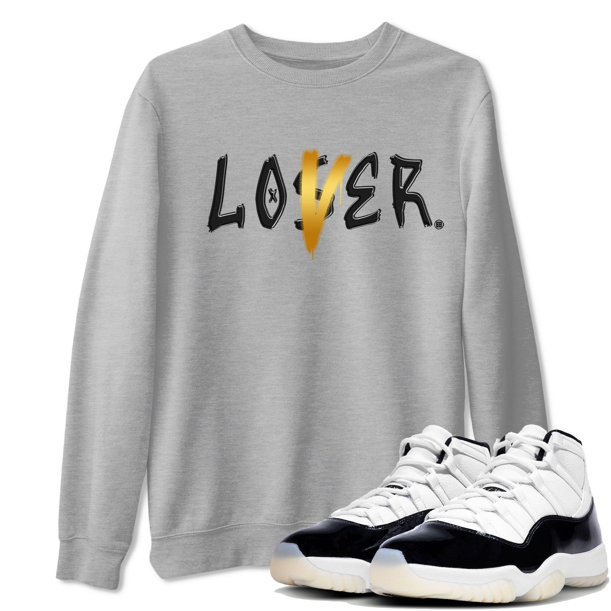 Air Jordan 11 Gratitude shirt to match jordans Loser Lover sneaker tees Jordan 11 Retro Gratitude SNRT Sneaker Tees Unisex Streetwear Clothing Heather Grey 1 T-Shirt