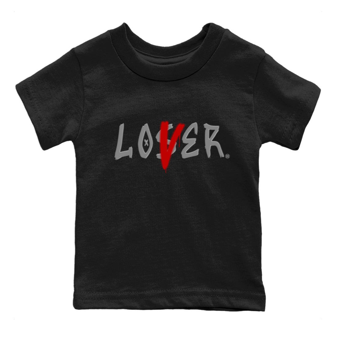 Air Jordan 13 Wolf Grey Sneaker Match Tees Loser Lover Sneaker Tees 13s Wolf Grey SNRT Sneaker Release Tees Kids Shirts Black 2