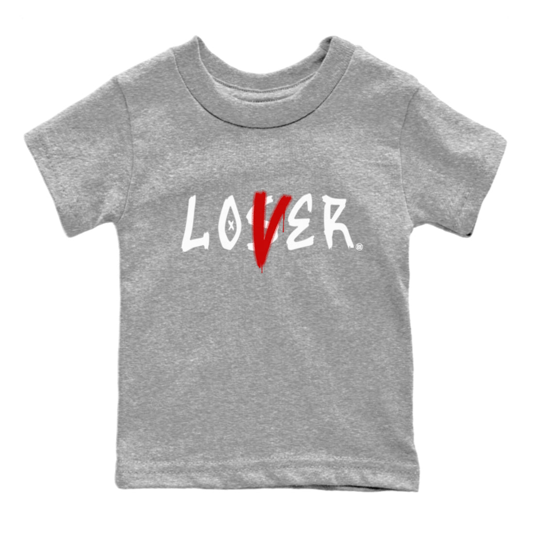 Air Jordan 13 Wolf Grey Sneaker Match Tees Loser Lover Sneaker Tees 13s Wolf Grey SNRT Sneaker Release Tees Kids Shirts Heather Grey 2