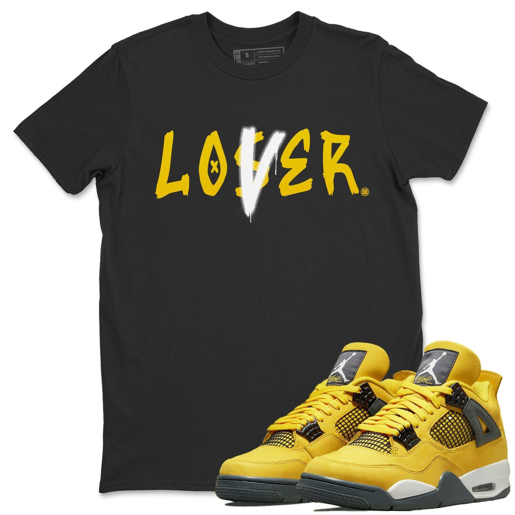 Jordan 4 Lightning Sneaker Match Tees Loser Lover Sneaker Tees Jordan 4 Lightning Sneaker Release Tees Unisex Shirts